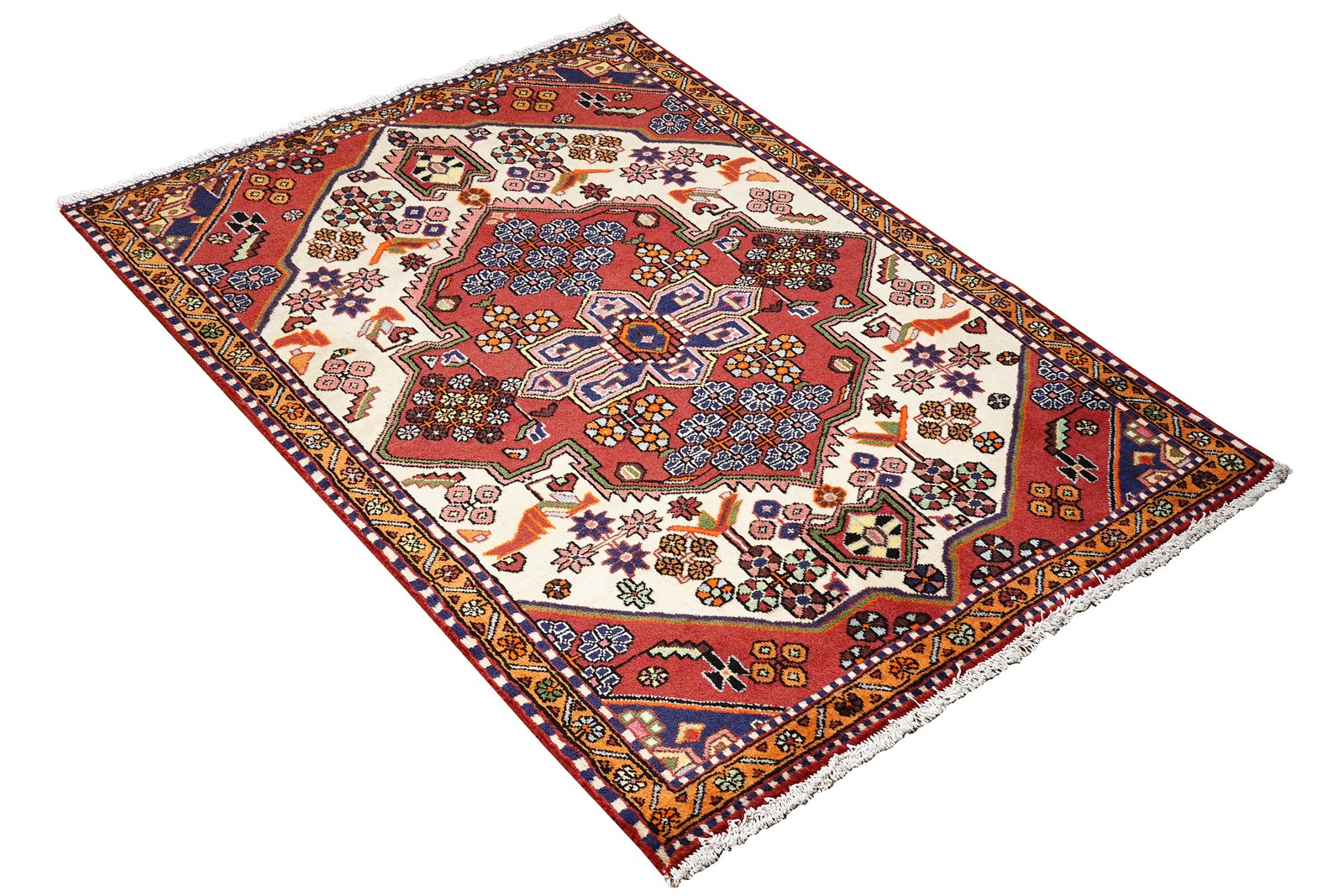 Saveh — Hand-knotted, 103x144 cm, Multicolor, 100% Virgin Wool | View 4