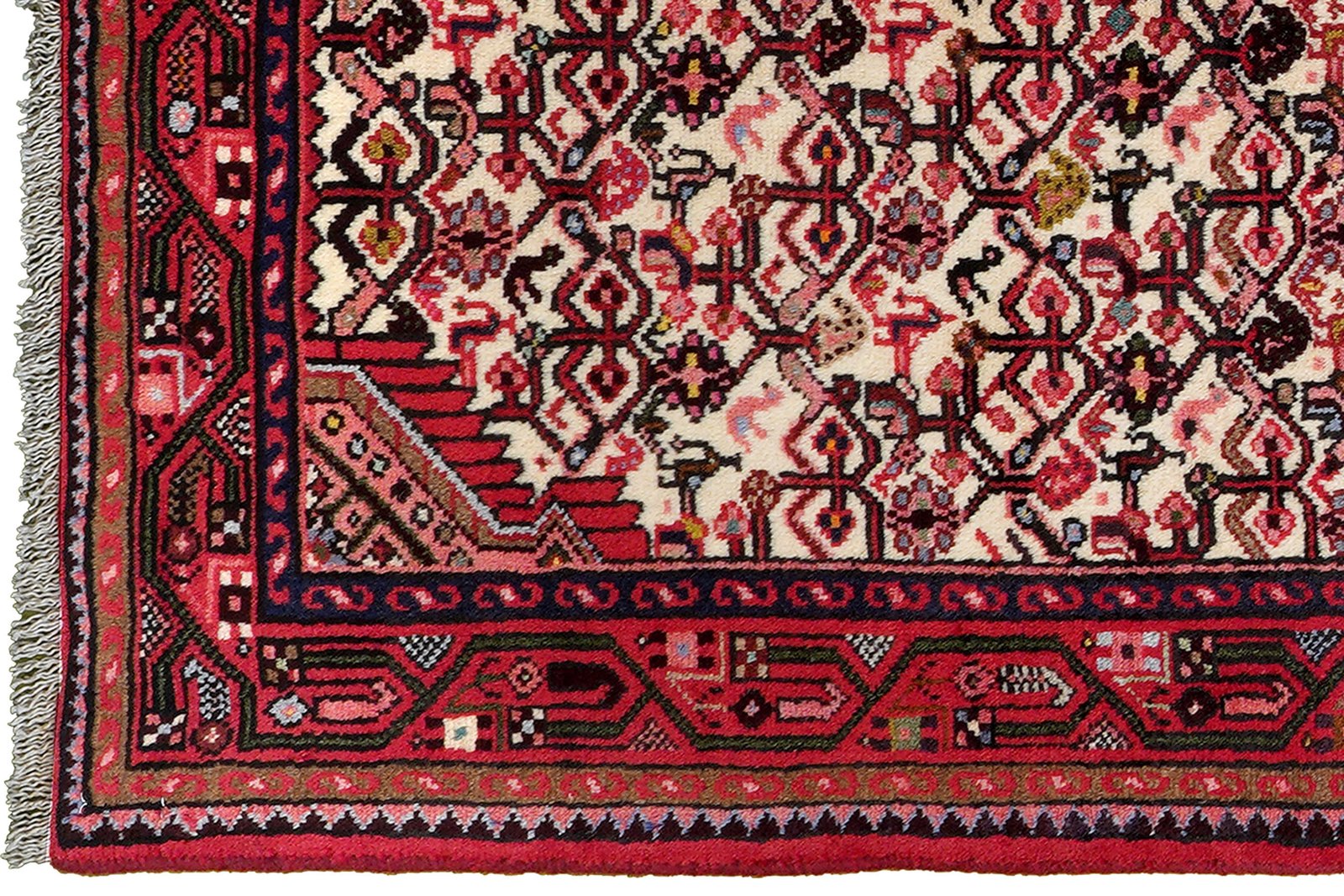 Assadabad — Hand-knotted, 79x209 cm, Beige, 100% Virgin Wool | View 3