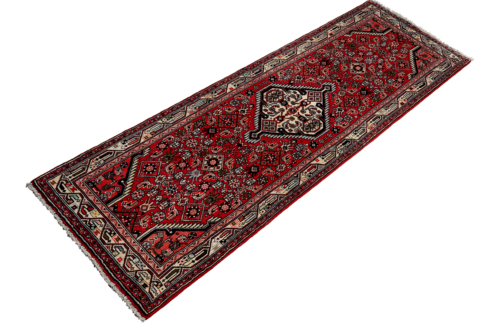 Assadabad — Hand-knotted, 81x196 cm, Red, 100% Virgin Wool | View 5