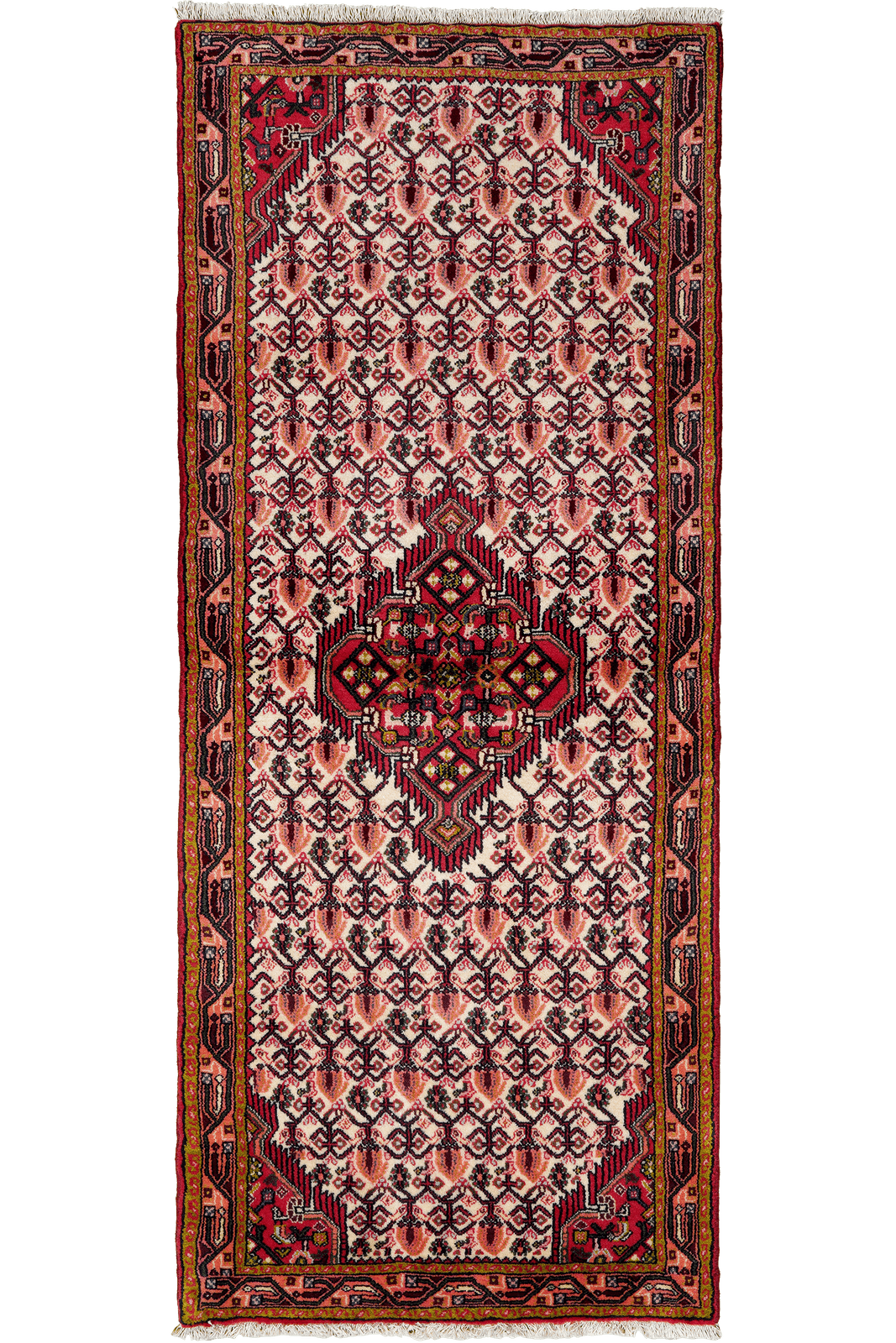 Assadabad — Hand-knotted, 74x185 cm, Beige, 100% Virgin Wool | Main view