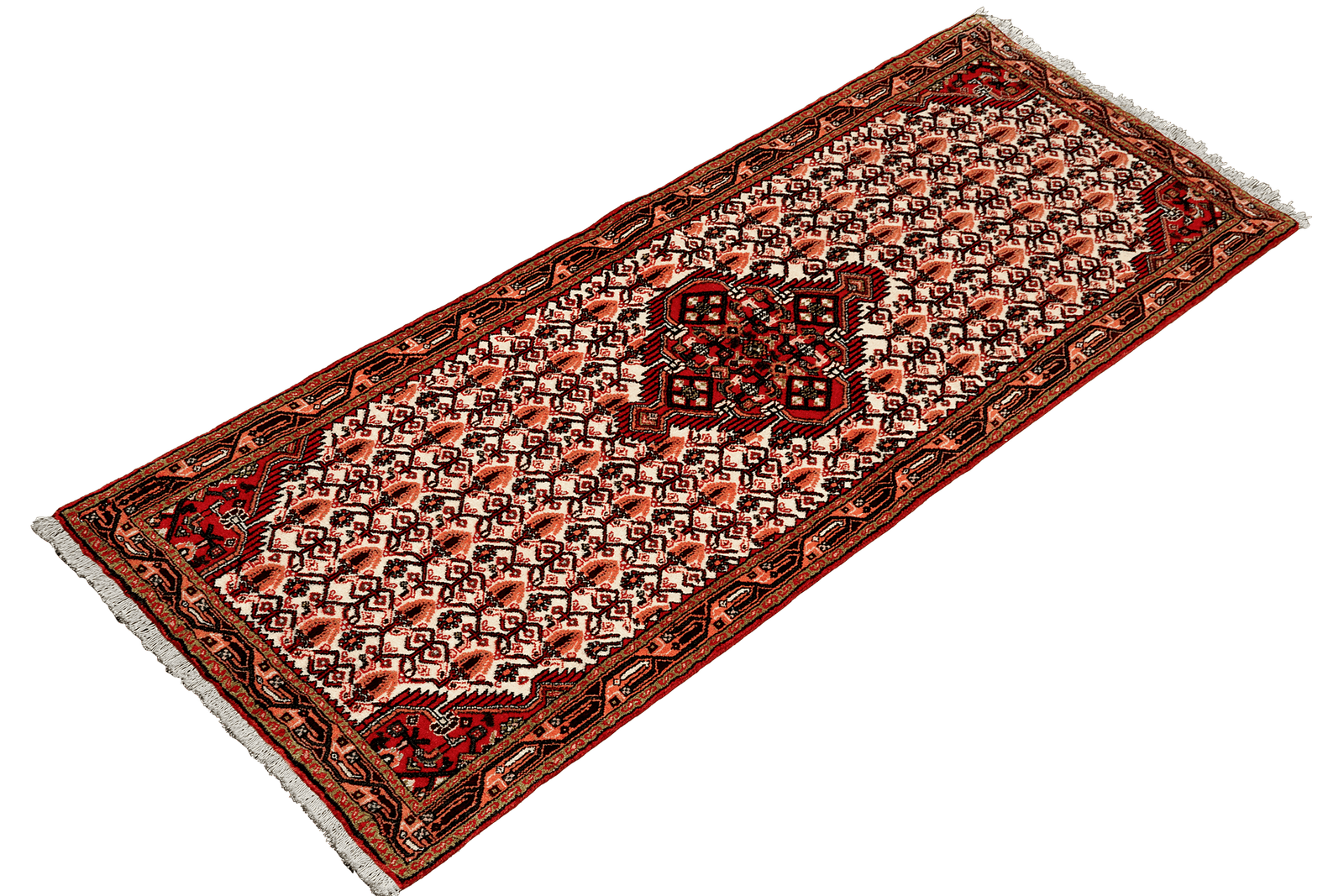 Assadabad — Hand-knotted, 74x185 cm, Beige, 100% Virgin Wool | View 5