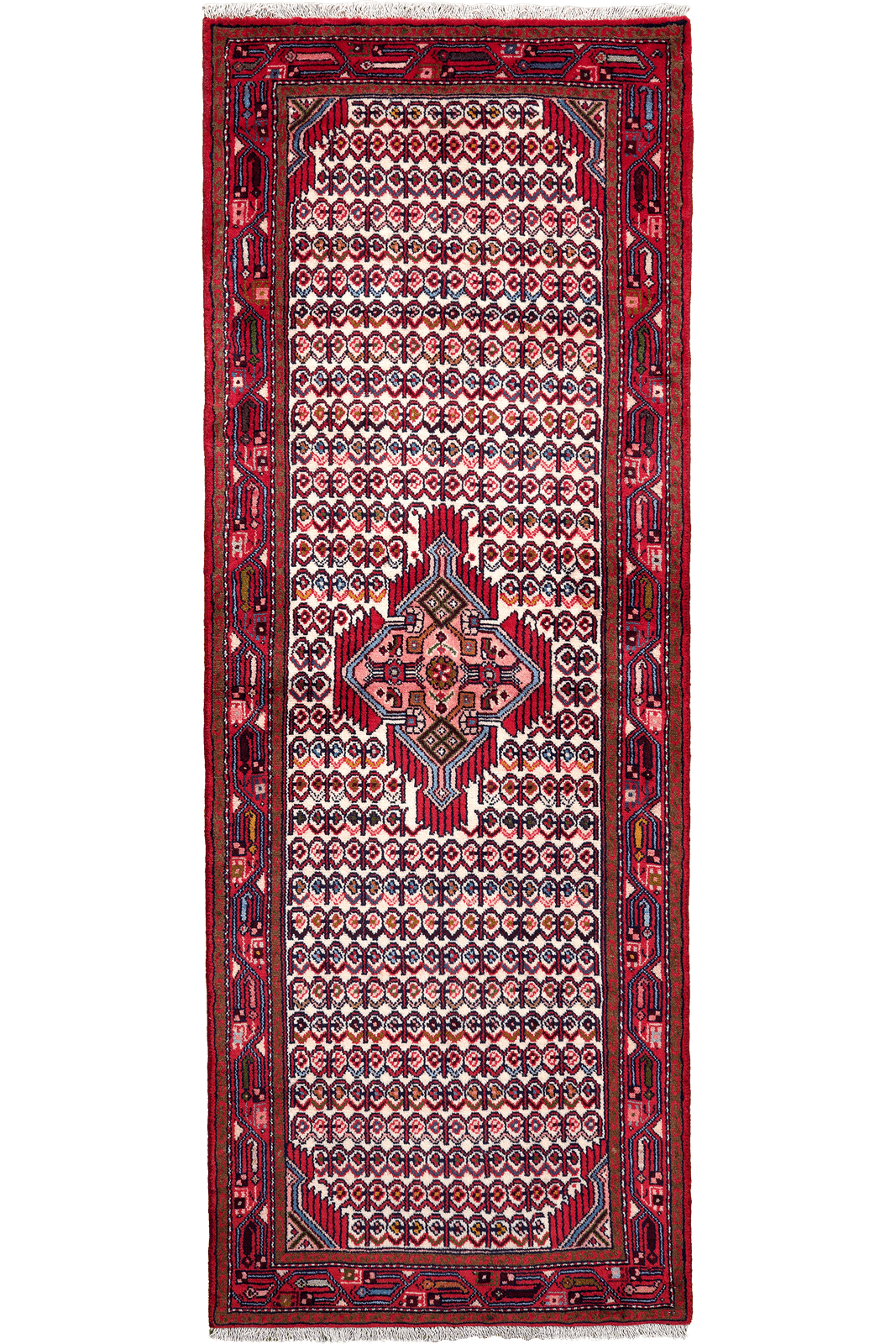 Assadabad — Hand-knotted, 76x210 cm, Beige, 100% Virgin Wool | Main view