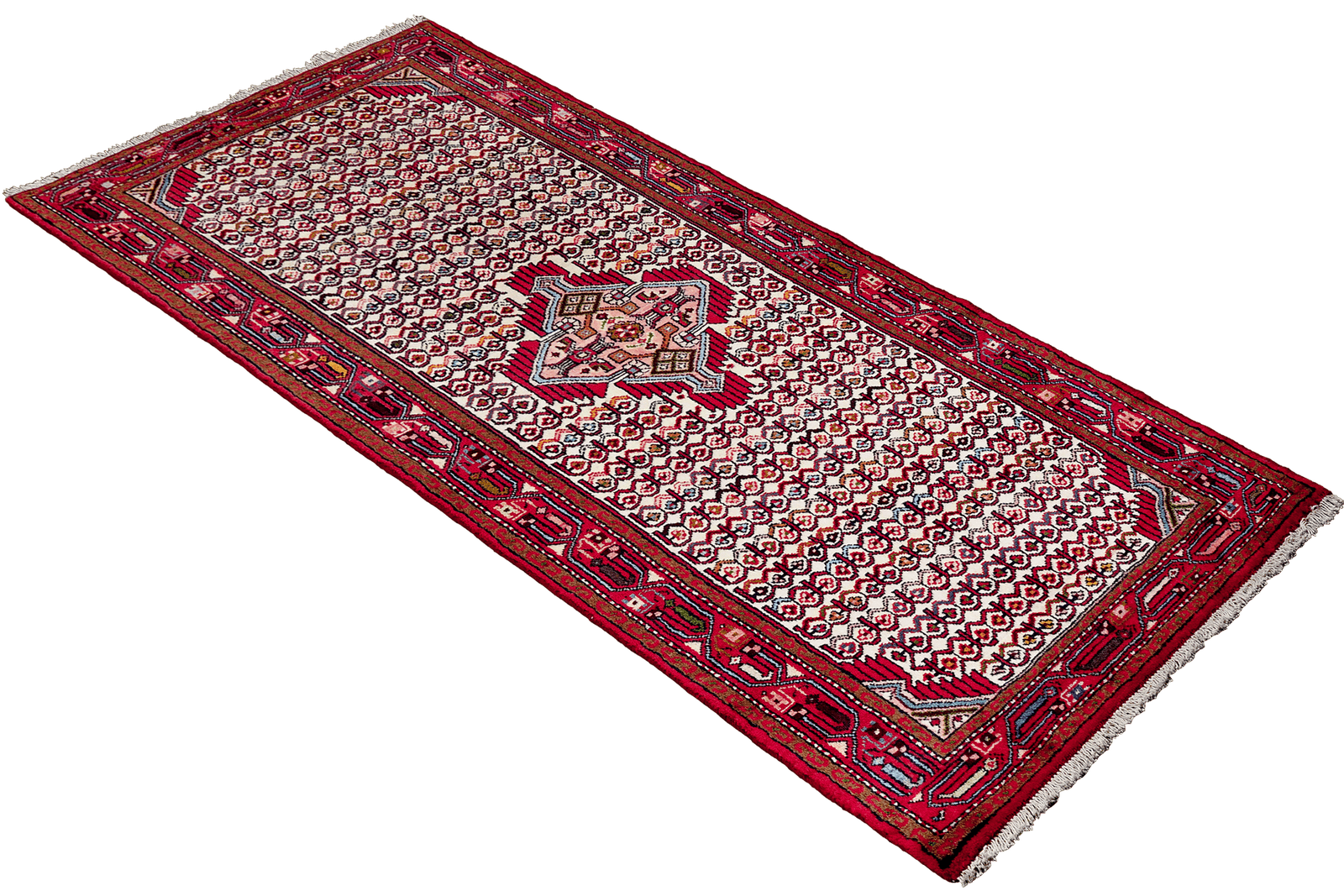 Assadabad — Hand-knotted, 76x210 cm, Beige, 100% Virgin Wool | View 4