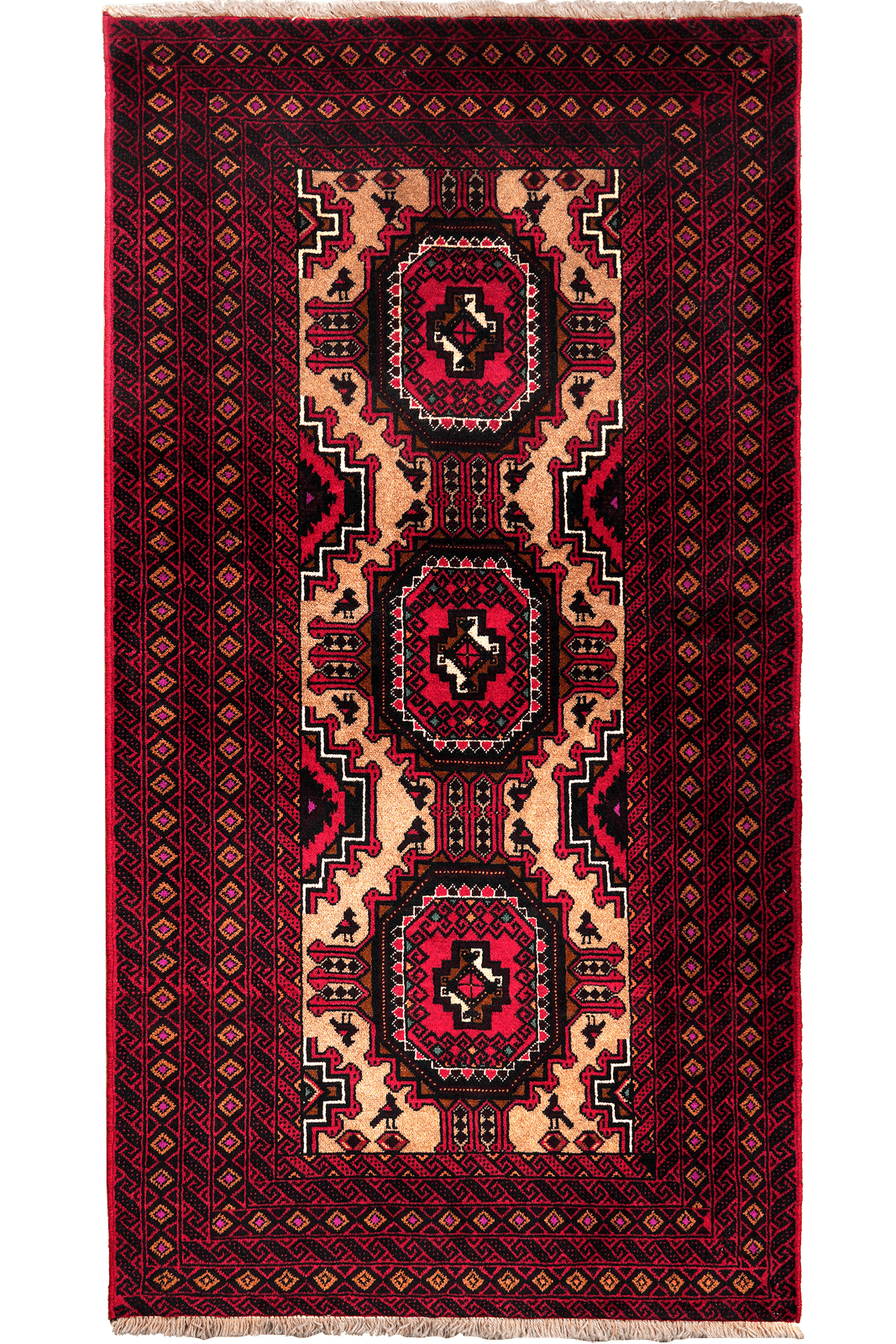 Belutch — Hand-knotted, 93x181 cm, Brown, 100% Virgin Wool | Main view