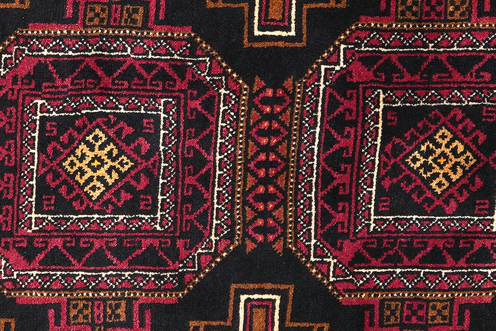 Belutch — Hand-knotted, 102x204 cm, Black, 100% Virgin Wool | View 6