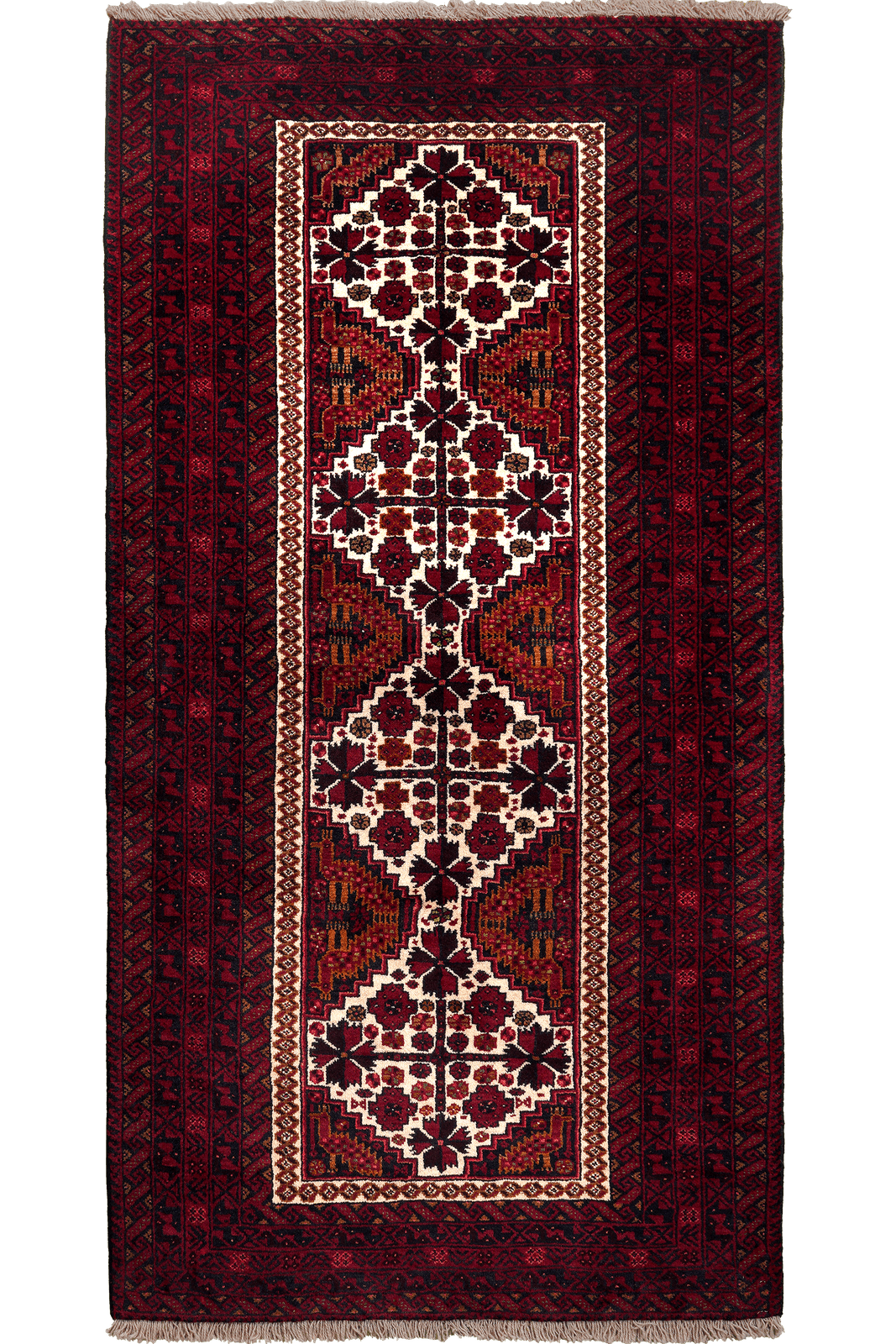 Belutch — Hand-knotted, 98x190 cm, Beige, 100% Virgin Wool | Main view