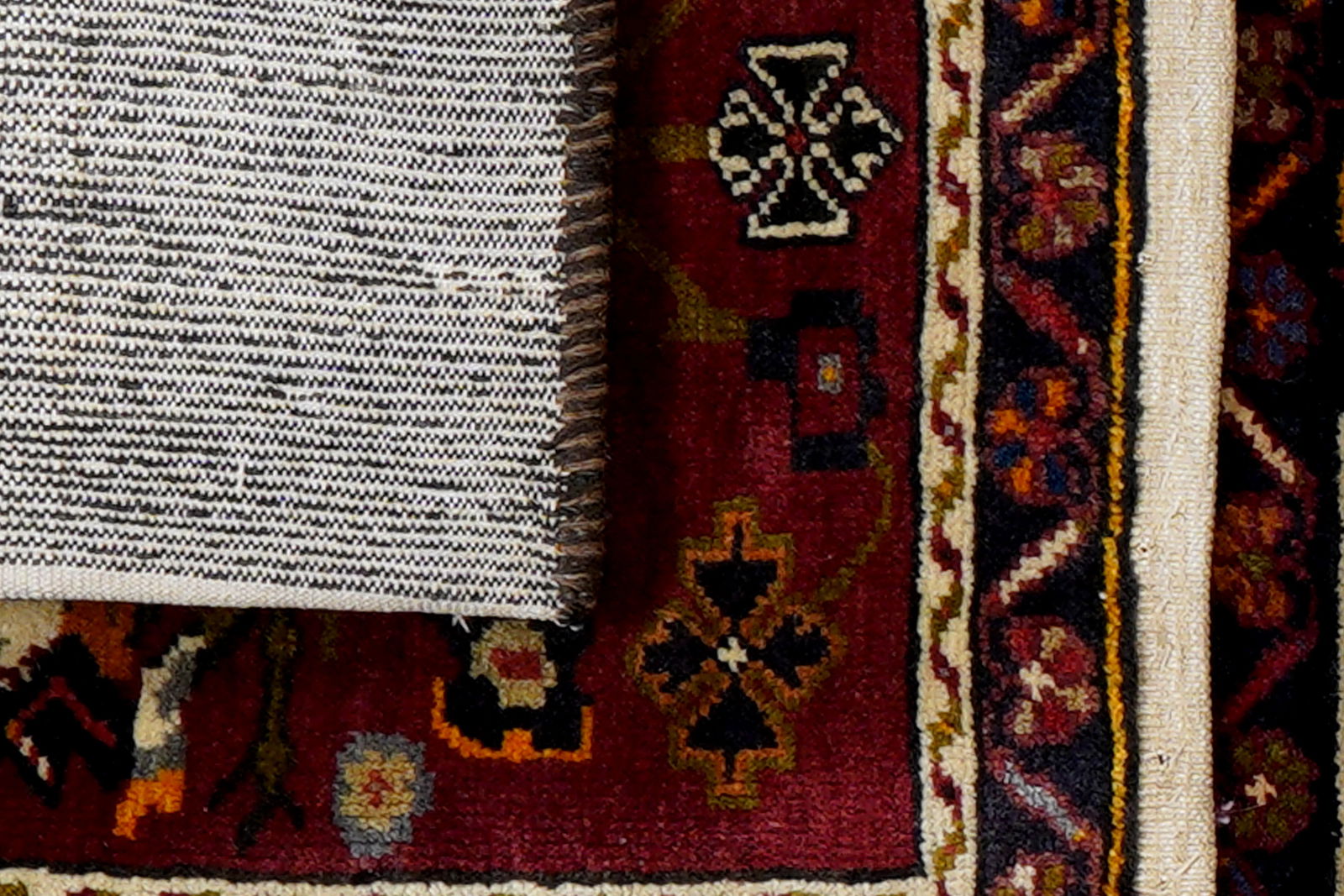 Khorjin — Handgefertigt, 140x50 cm, Blau, 100% Virgin Wool | View 7