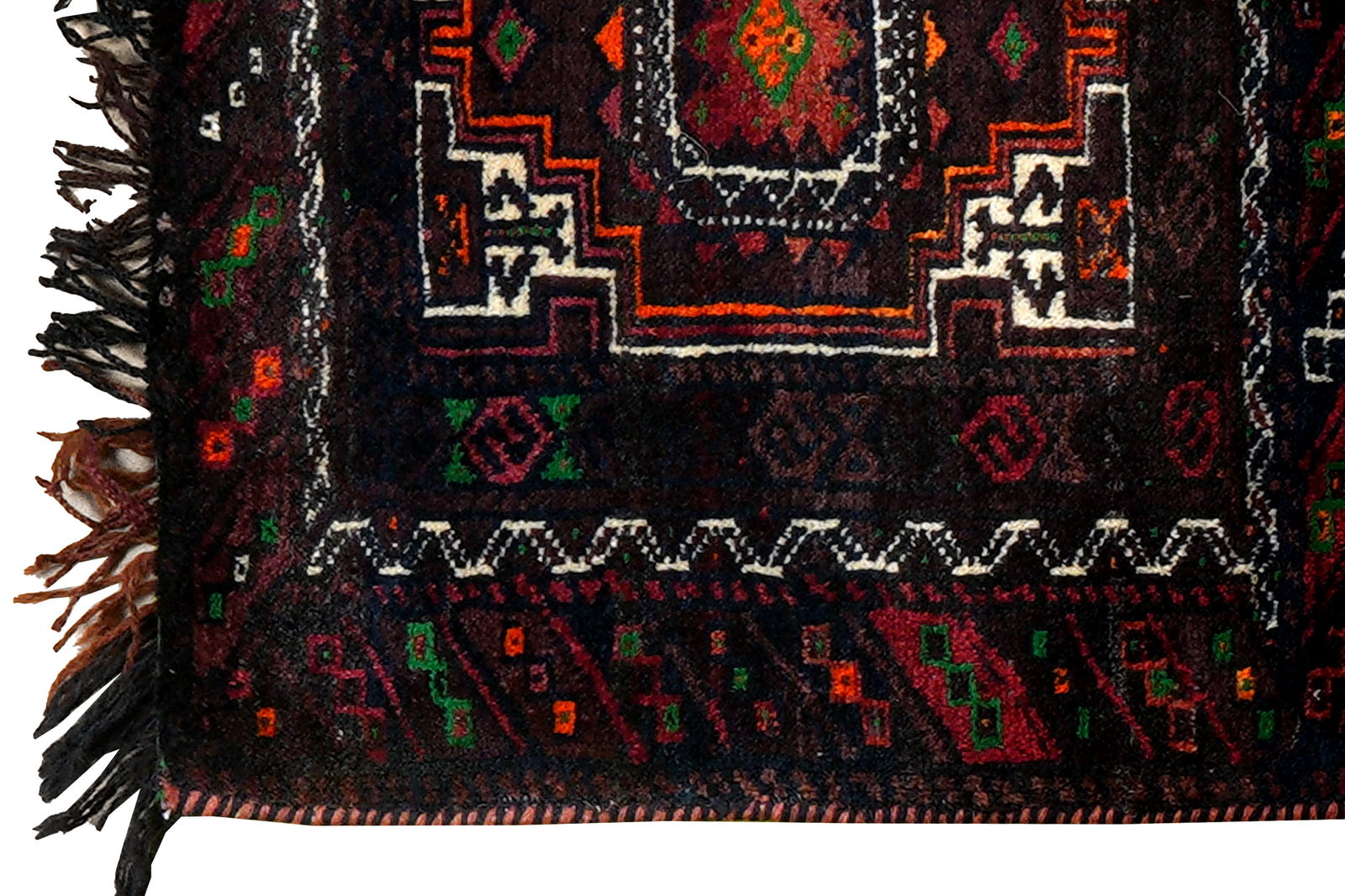 Khorjin — Handgefertigt, 83x50 cm, Bunt, 100% Virgin Wool | Back view