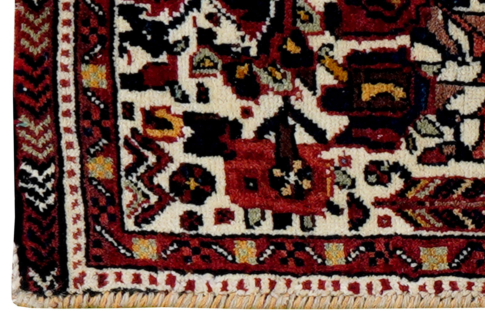 Khorjin — Handgefertigt, 87x40 cm, Rot, 100% Virgin Wool | Back view