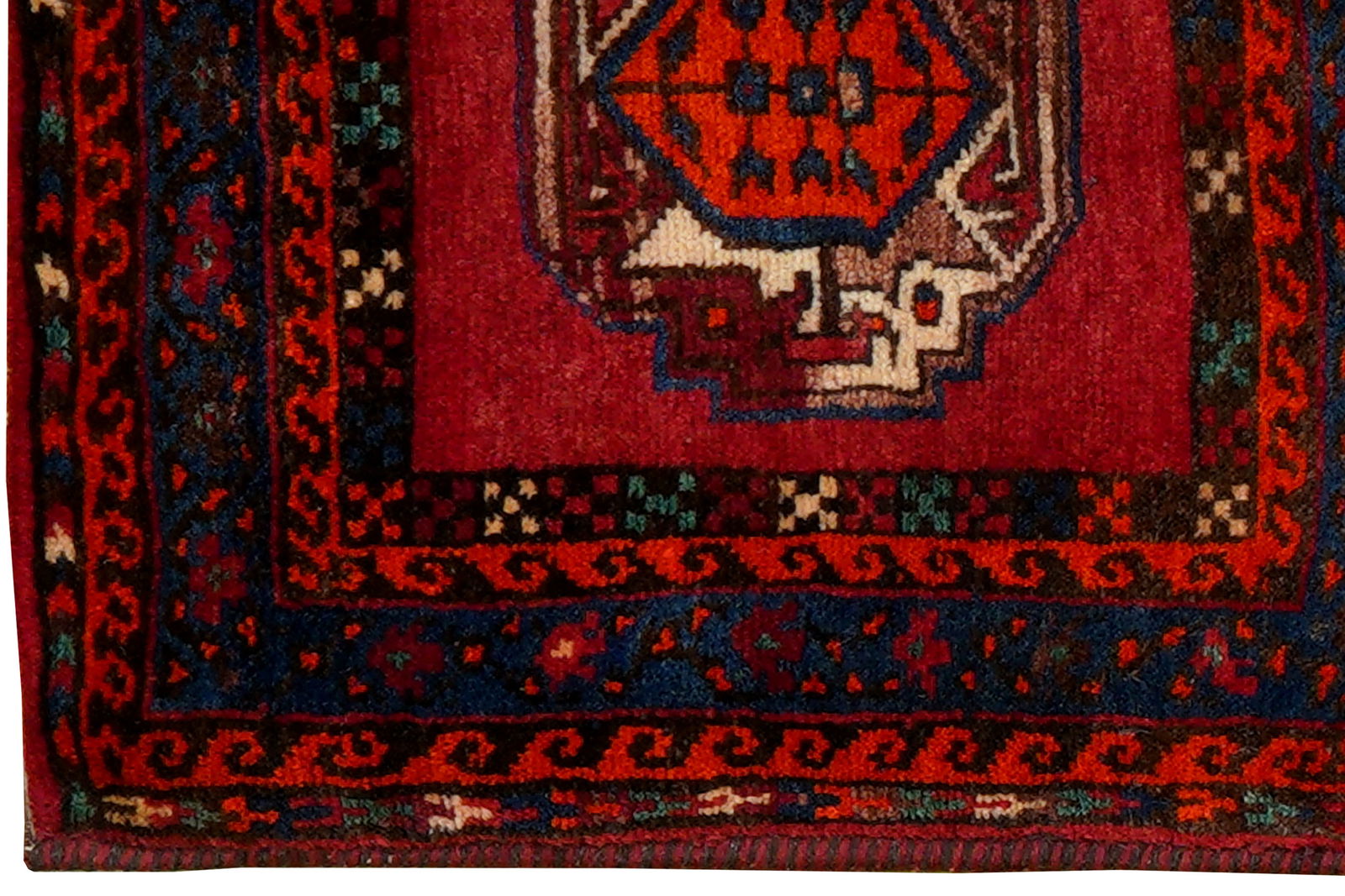 Khorjin — Handgefertigt, 92x49 cm, Blau, 100% Virgin Wool | Back view