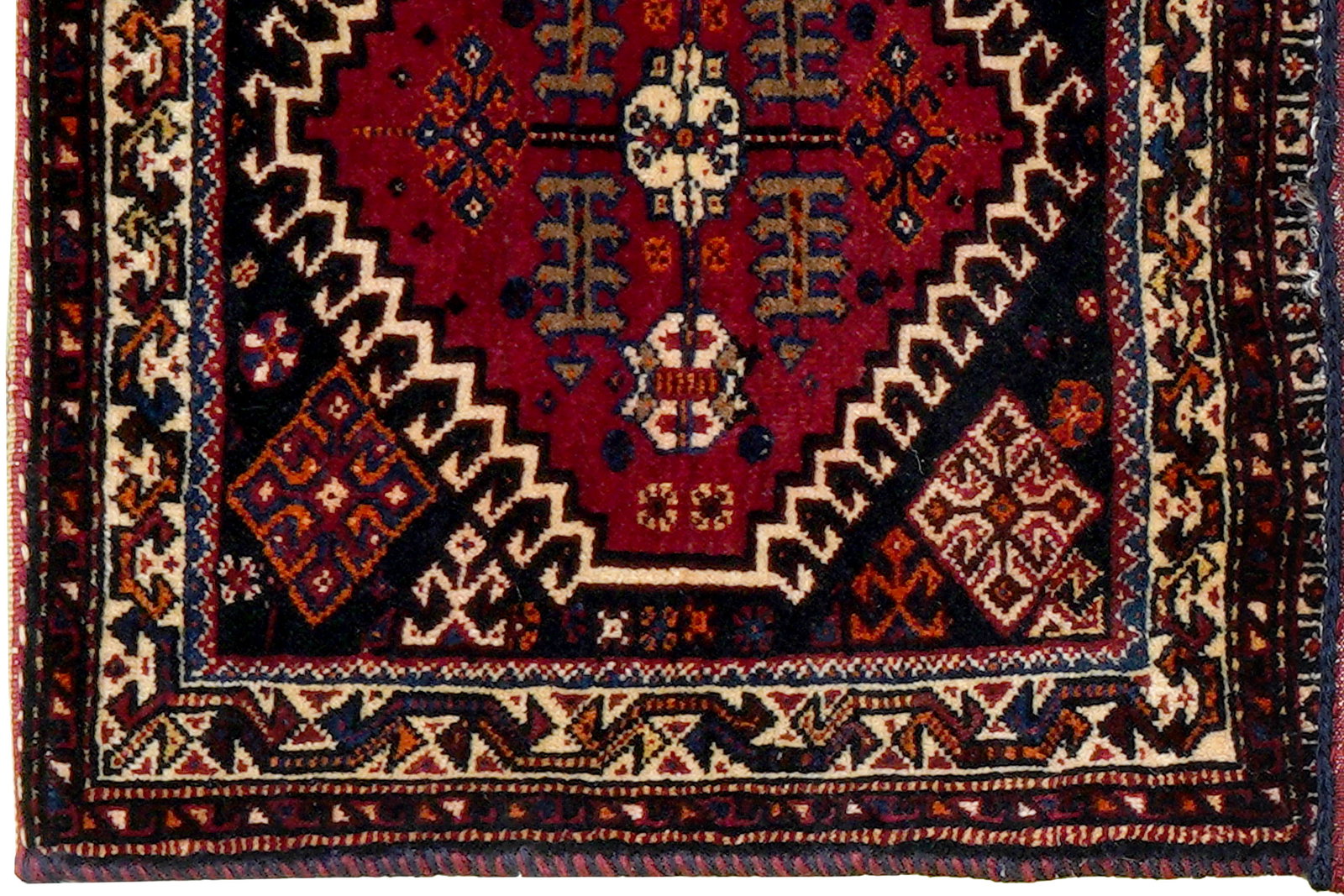 Khorjin — Handgefertigt, 94x55 cm, Beige, 100% Virgin Wool | Back view