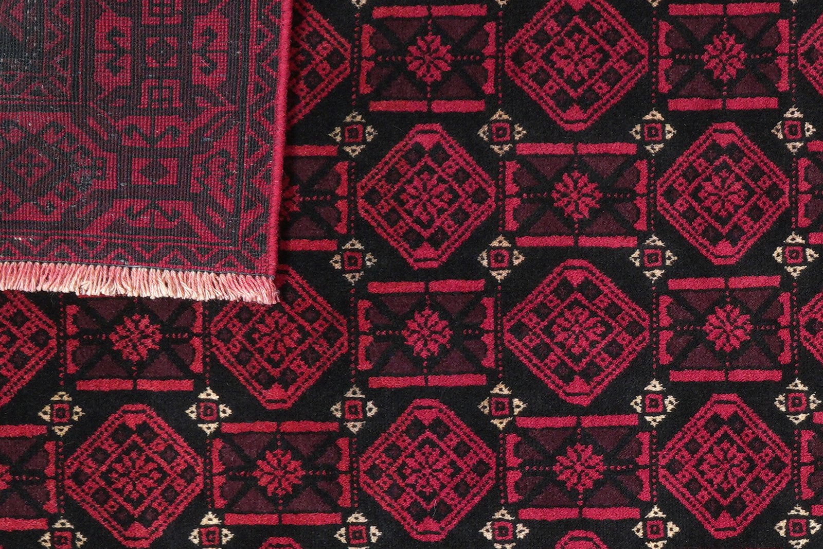 Belutch — Hand-knotted, 118x197 cm, Black, 100% Virgin Wool | View 7