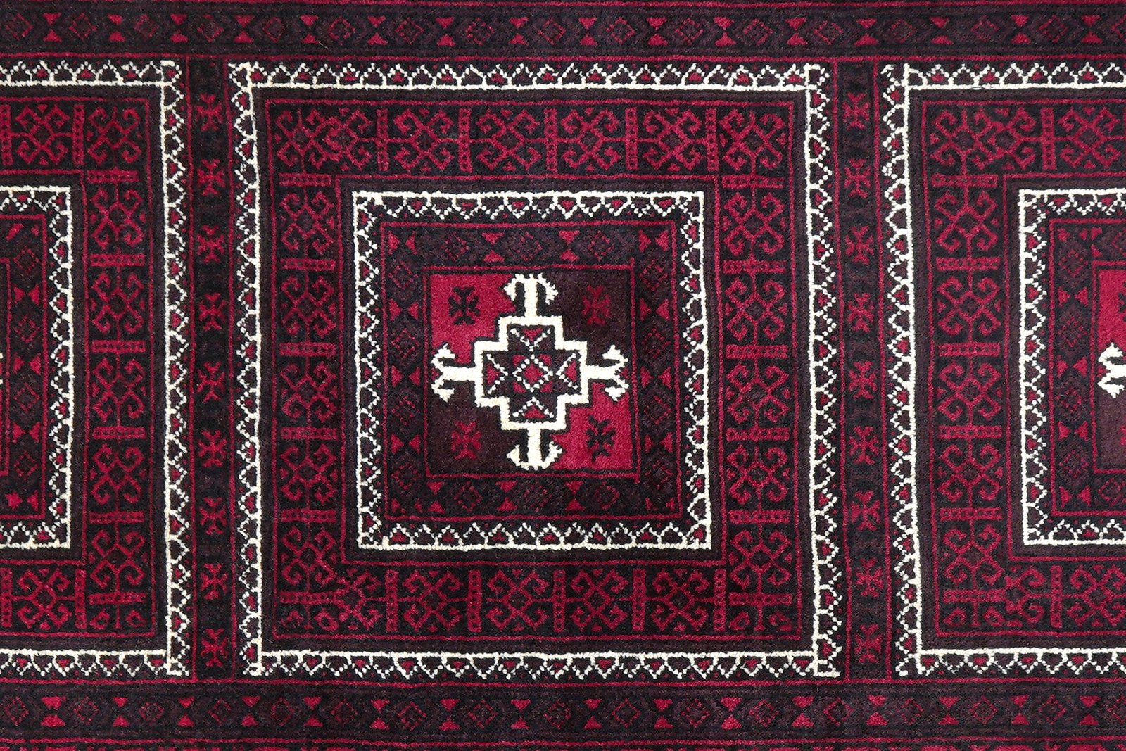 Belutch — Hand-knotted, 102x196 cm, Black, 100% Virgin Wool | View 6