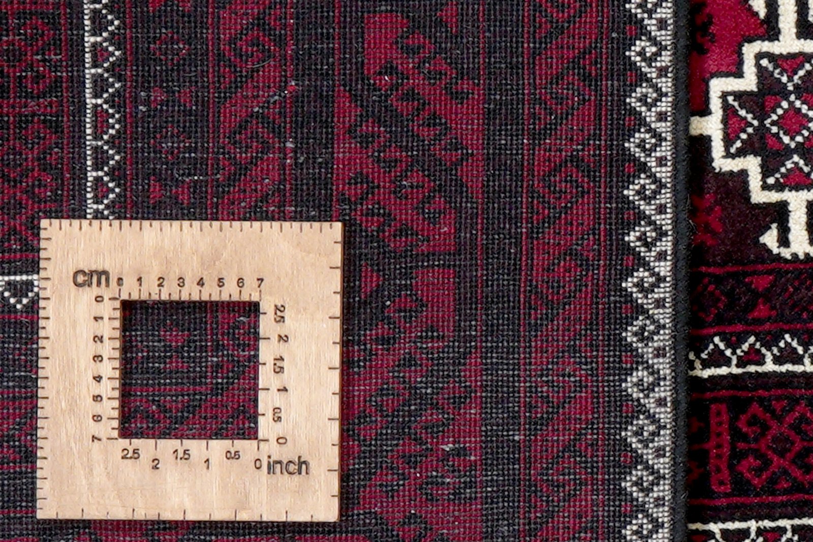 Belutch — Hand-knotted, 102x196 cm, Black, 100% Virgin Wool | View 8