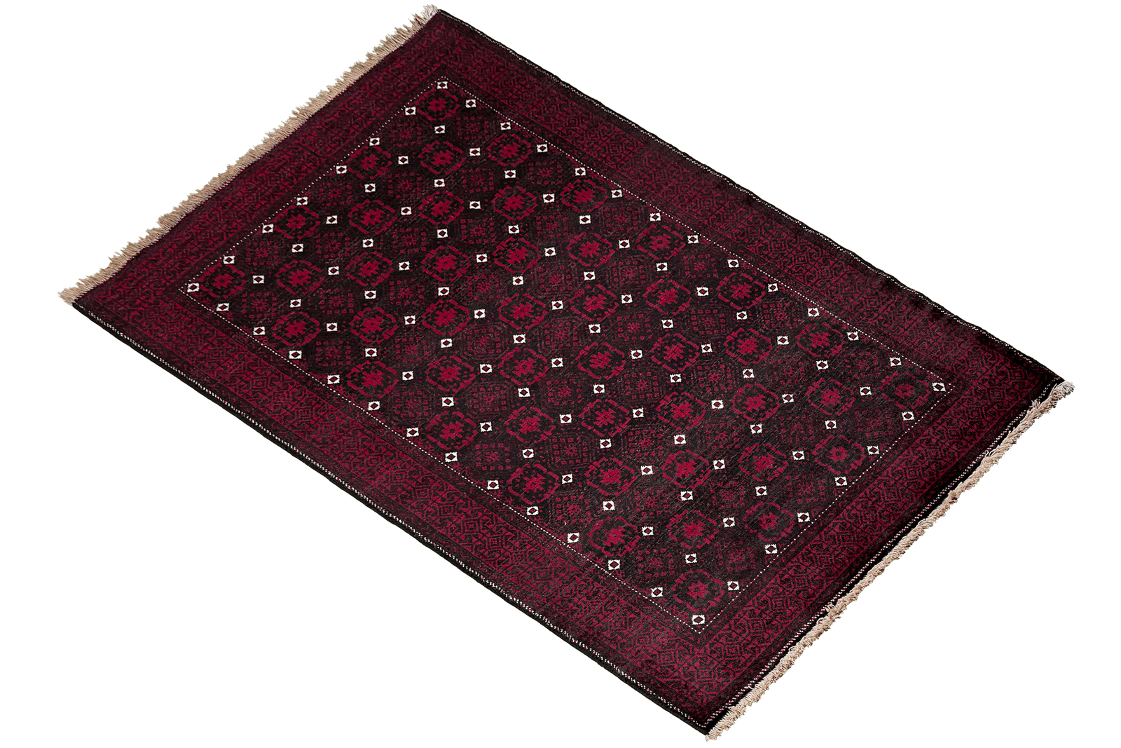 Belutch — Hand-knotted, 112x188 cm, Black, 100% Virgin Wool | View 4