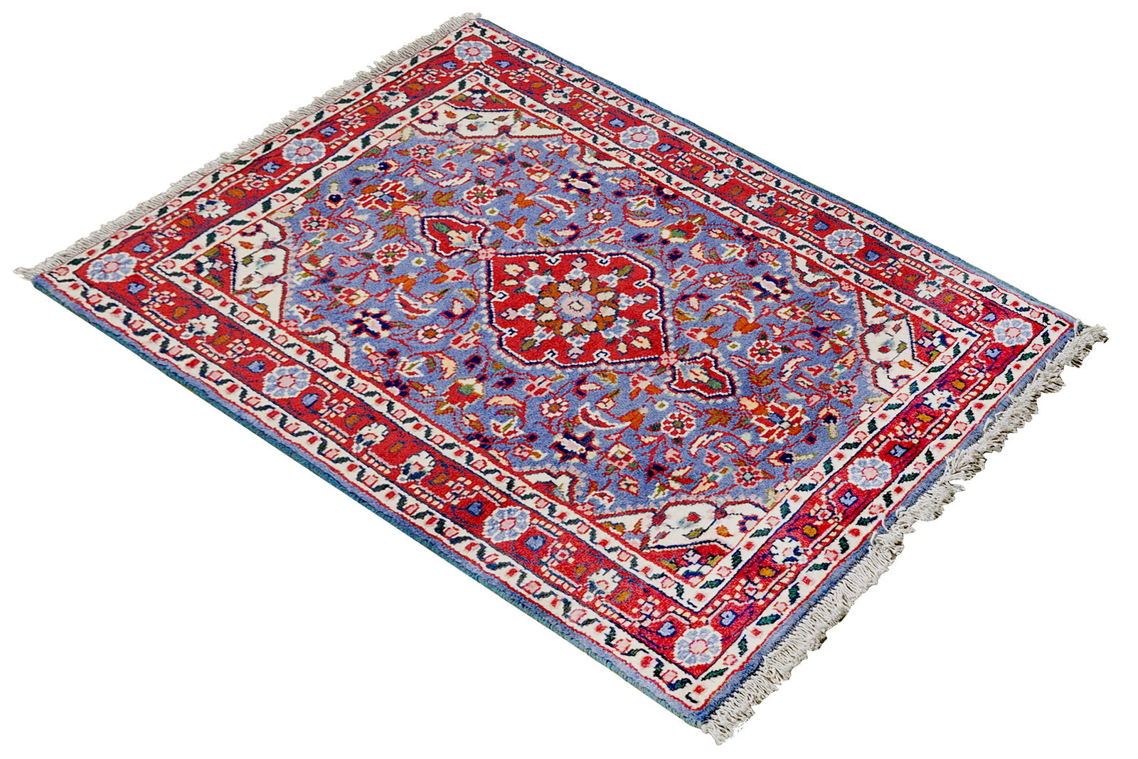 Dardjazin — Hand-knotted, 56x85 cm, Blue, 100% Virgin Wool | View 4