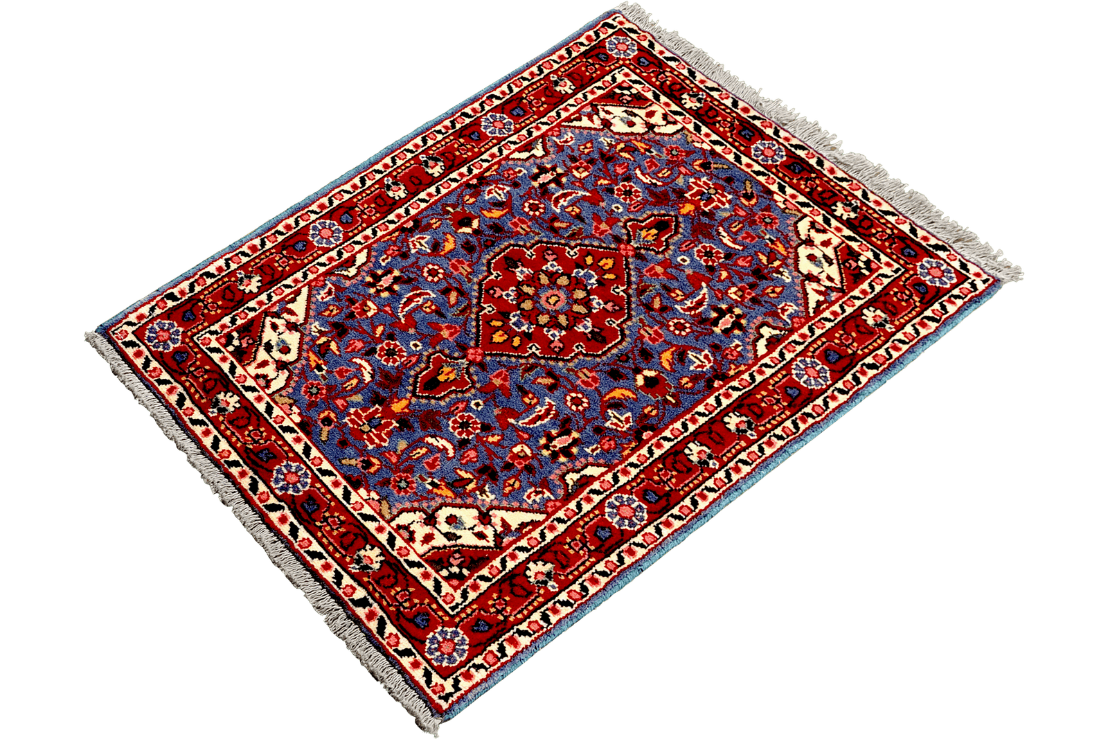 Dardjazin — Hand-knotted, 56x85 cm, Blue, 100% Virgin Wool | View 5