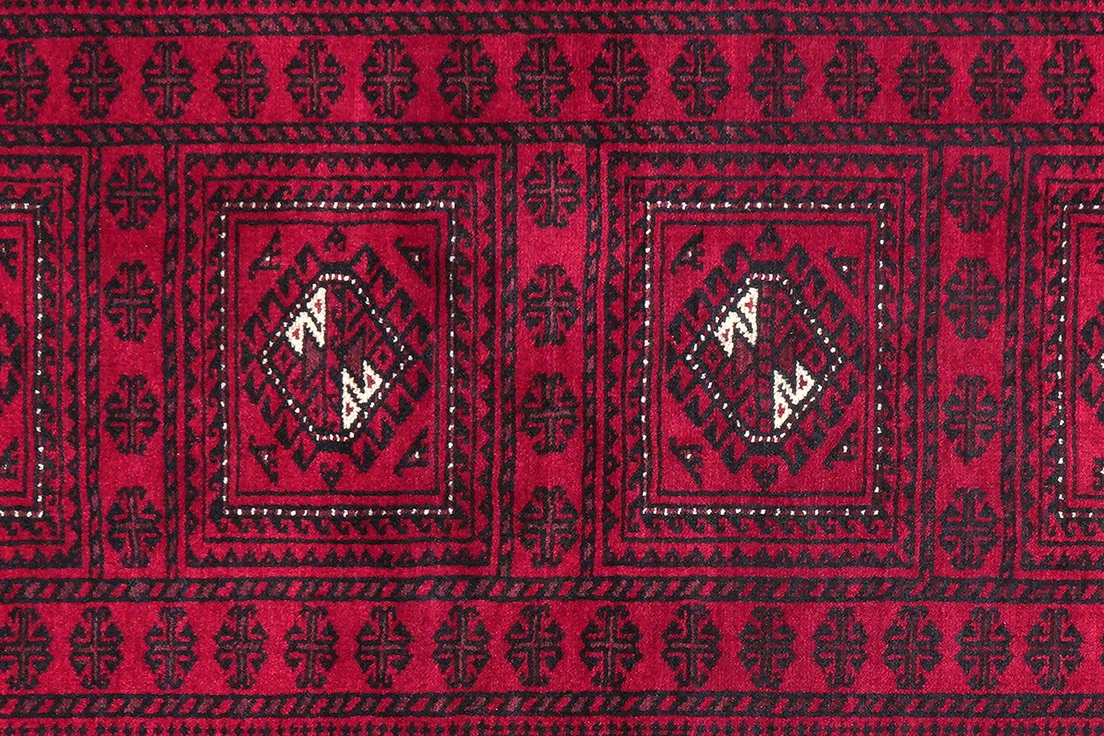 Belutch — Hand-knotted, 105x201 cm, Red, 100% Virgin Wool | View 6