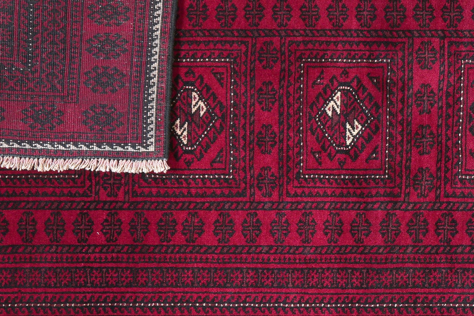 Belutch — Hand-knotted, 105x201 cm, Red, 100% Virgin Wool | View 7