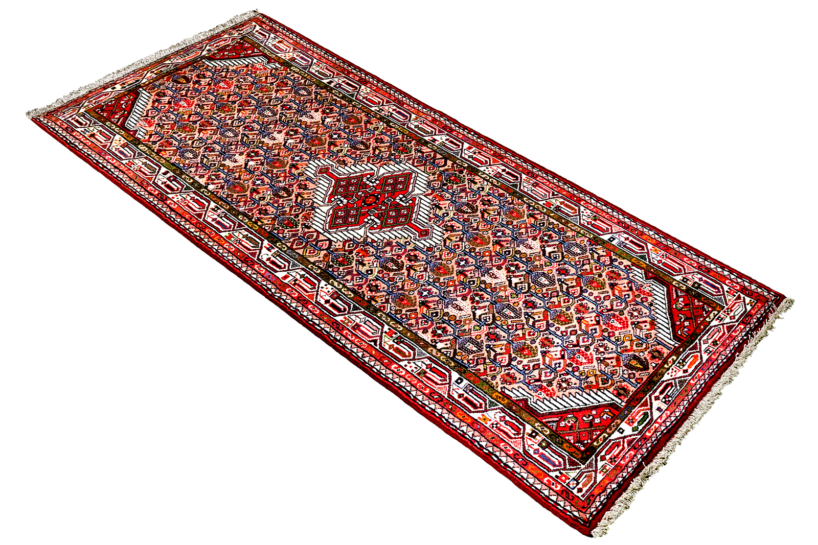 Assadabad — Hand-knotted, 80x203 cm, Red, 100% Virgin Wool | View 4