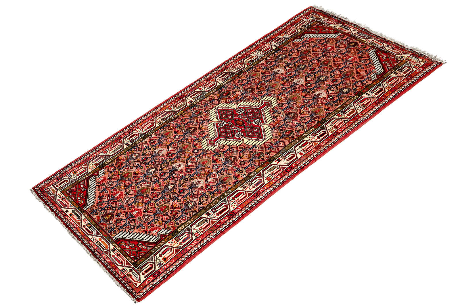 Assadabad — Hand-knotted, 80x203 cm, Red, 100% Virgin Wool | View 5