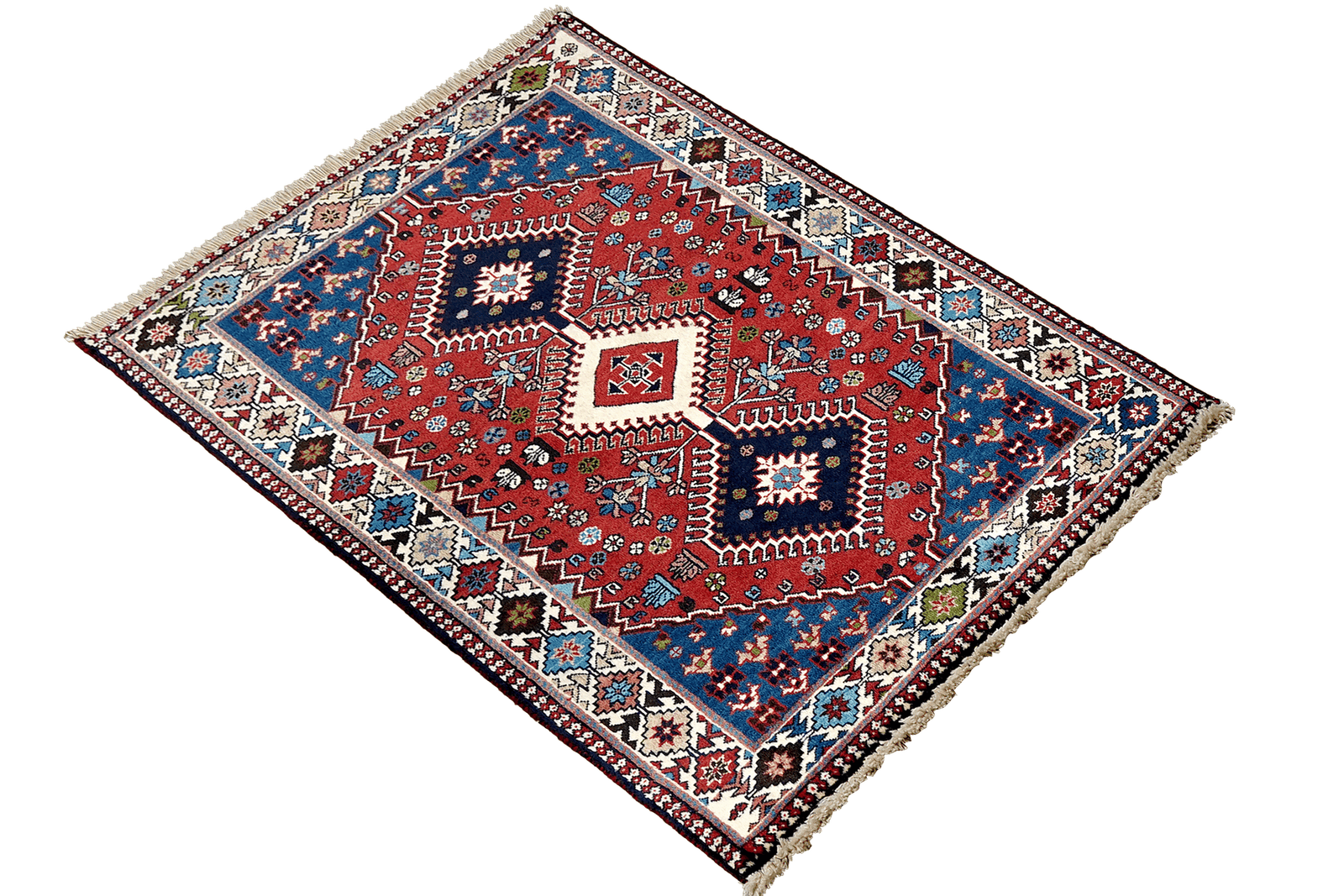 Yalameh — Hand-knotted, 83x127 cm, Red, 100% Virgin Wool | View 4