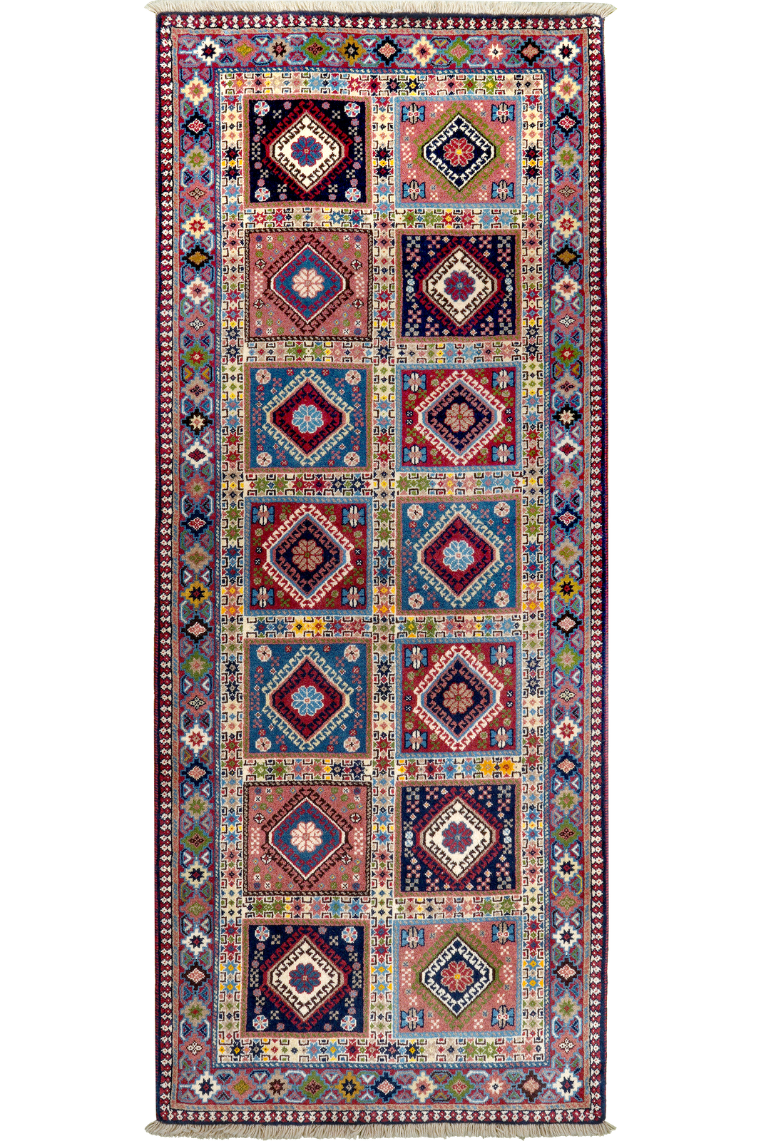 Yalameh — Hand-knotted, 81x206 cm, Multicolor, 100% Virgin Wool | Main view