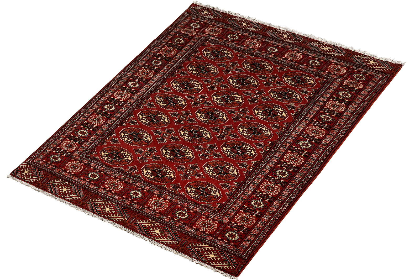 Turkman — Hand-knotted, 134x201 cm, Red, 100% Virgin Wool | View 5