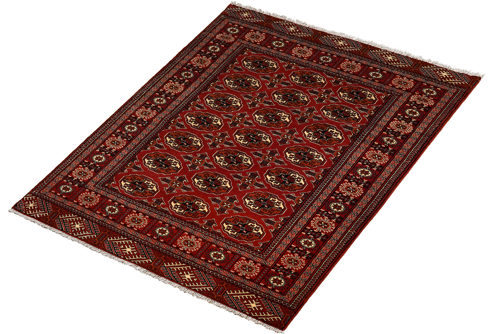 Turkman — Handgefertigt, 201x134 cm, Rot, 100% Virgin Wool | View 6