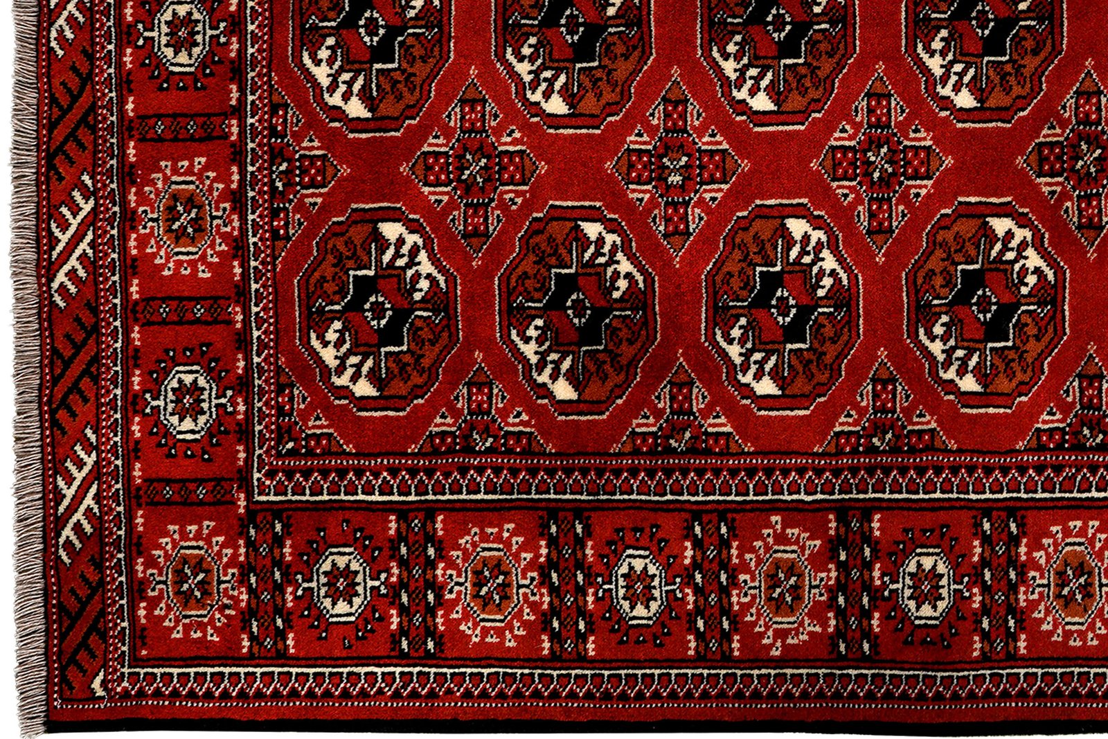 Turkman — Hand-knotted, 132x193 cm, Red, 100% Virgin Wool | View 3