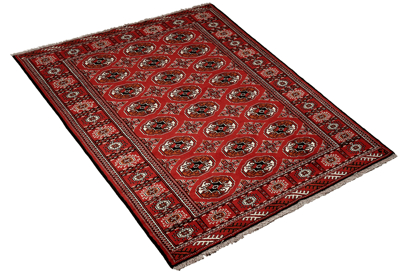 Turkman — Hand-knotted, 132x193 cm, Red, 100% Virgin Wool | View 4