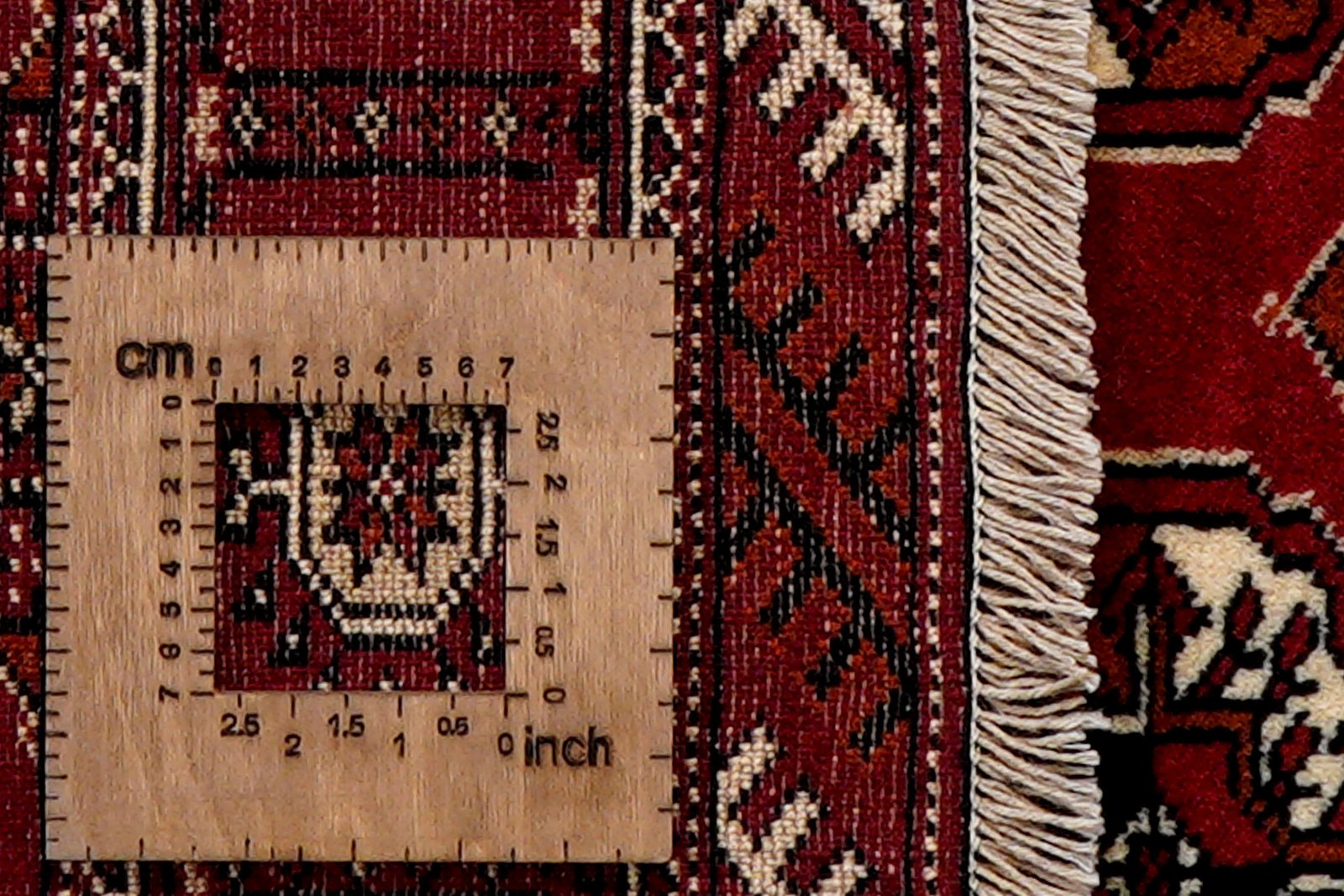 Turkman — Hand-knotted, 132x193 cm, Red, 100% Virgin Wool | View 8
