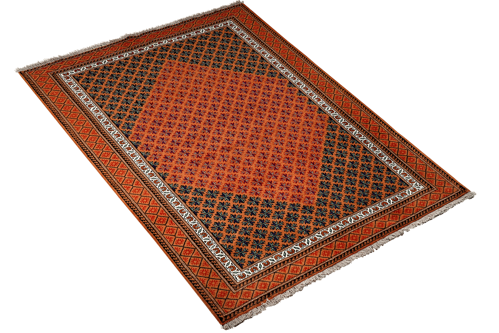 Turkman — Hand-knotted, 132x187 cm, Red, 100% Virgin Wool | View 4