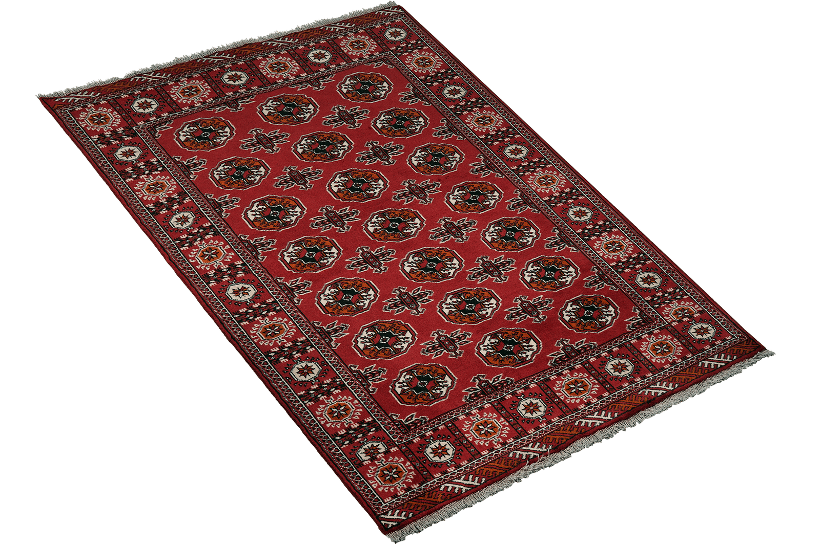 Turkman — Hand-knotted, 133x192 cm, Red, 100% Virgin Wool | View 4
