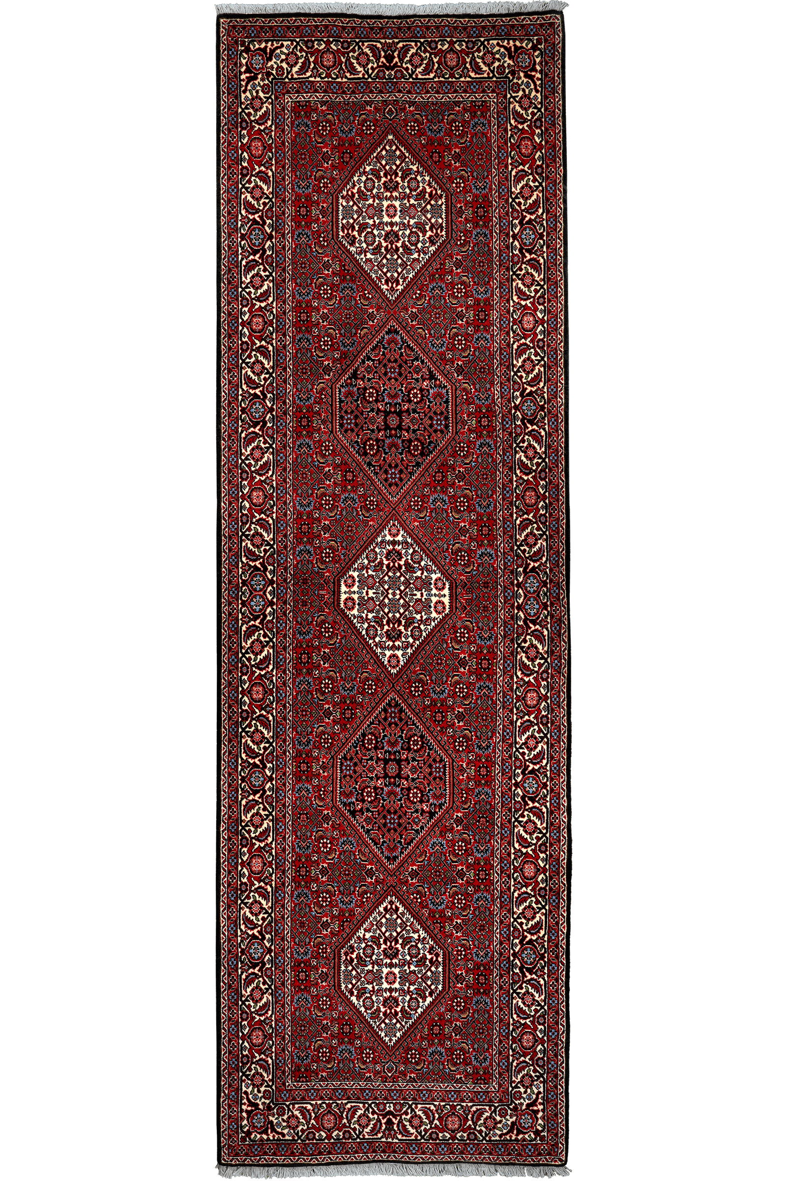 Bidjar Zandjan — Hand-knotted, 91x304 cm, Red, 100% Virgin Wool | Main view