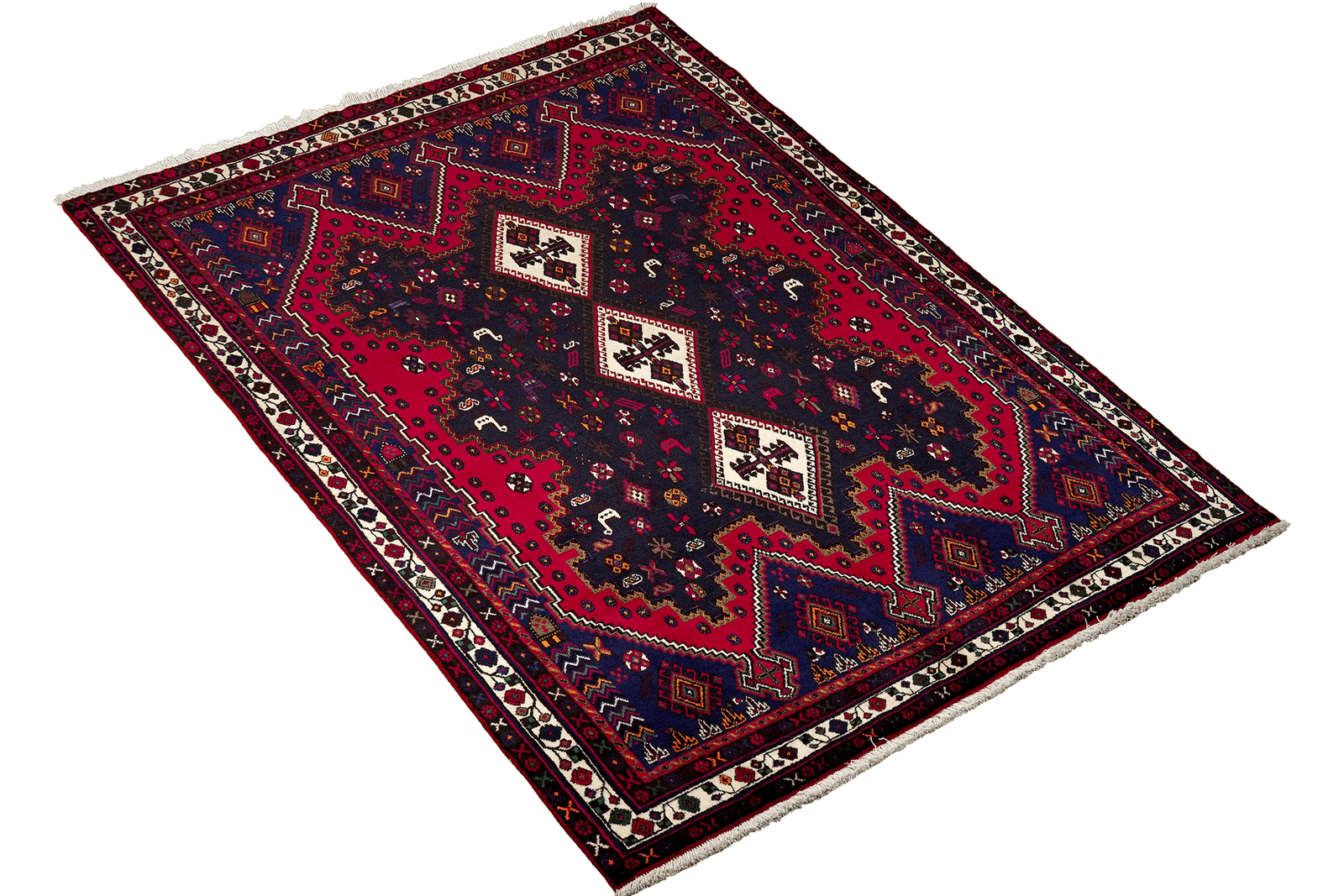 Afshar — Hand-knotted, 160x230 cm, Red, 100% Virgin Wool | View 4