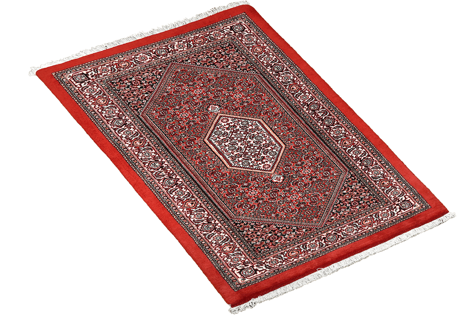 Bidjar Bookan — Hand-knotted, 69x147 cm, Red, 95% Schurwolle, 5% Seide | View 4