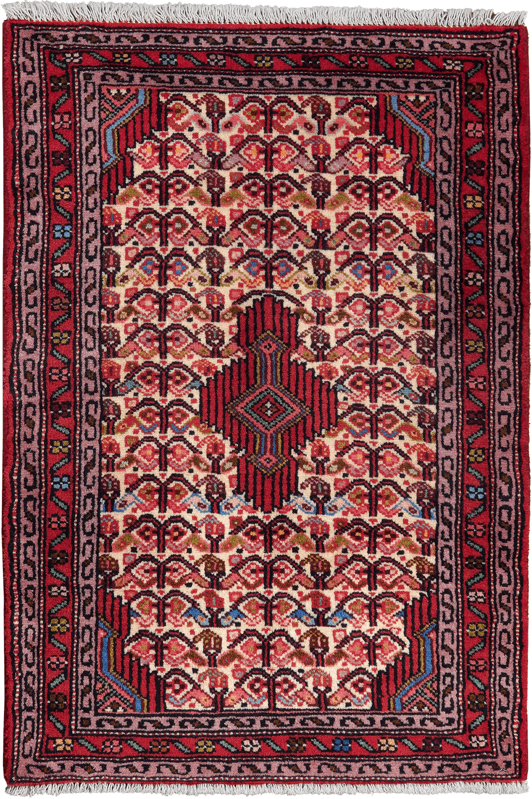 Assadabad — Hand-knotted, 67x99 cm, Beige, 100% Virgin Wool | Main view