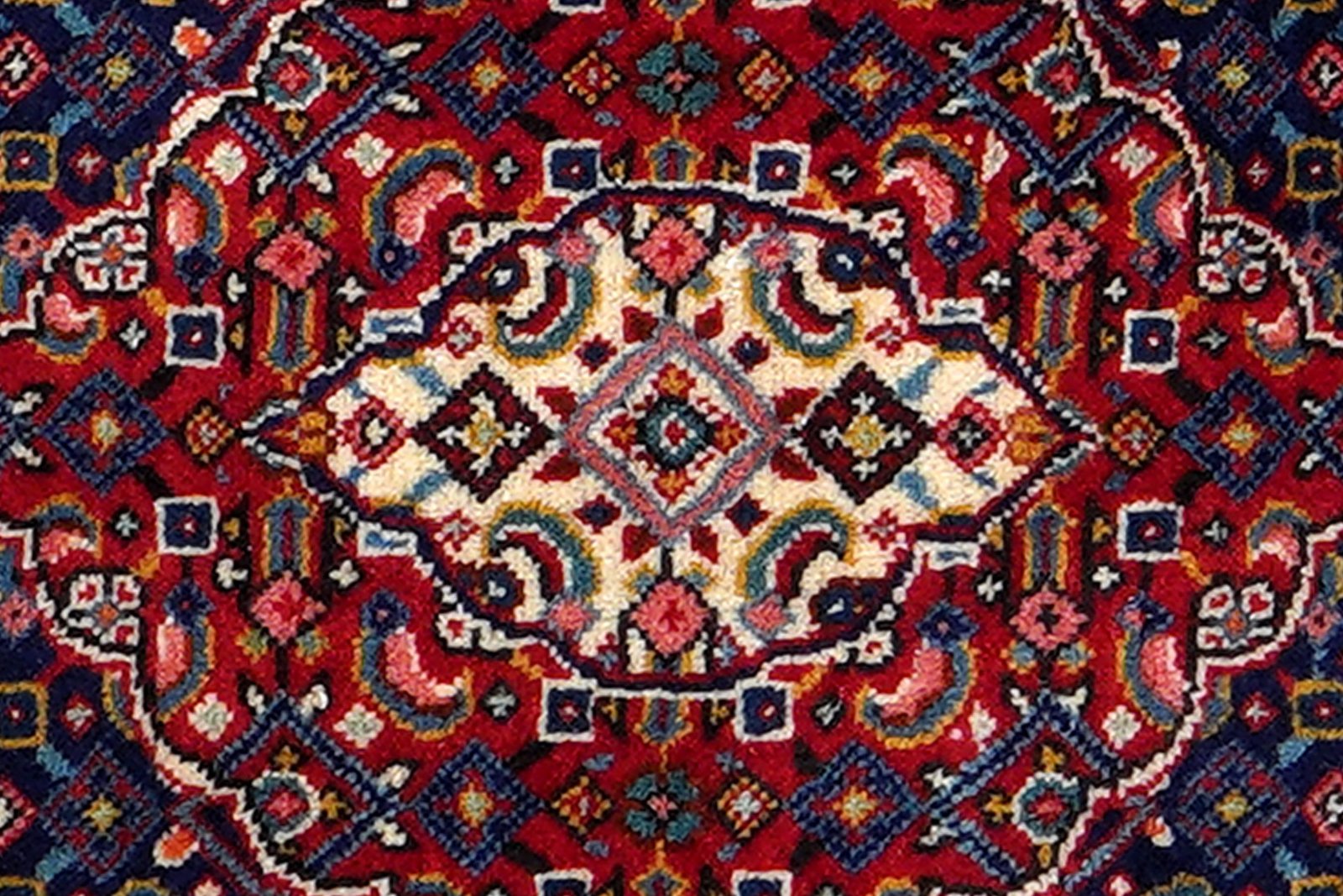 Sarough — Hand-knotted, 70x78 cm, Blue, 100% Virgin Wool | View 6