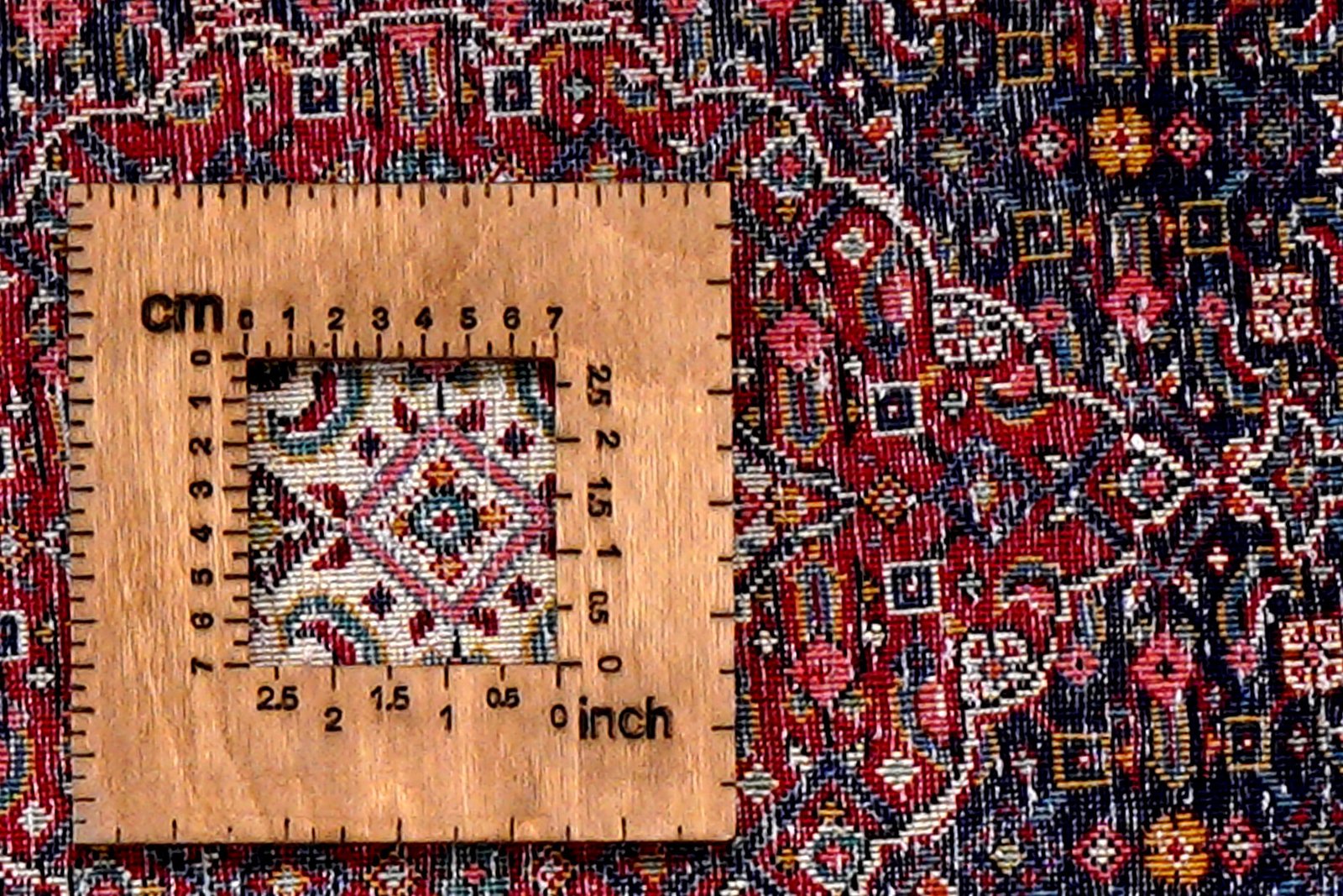 Sarough — Hand-knotted, 70x78 cm, Blue, 100% Virgin Wool | View 8