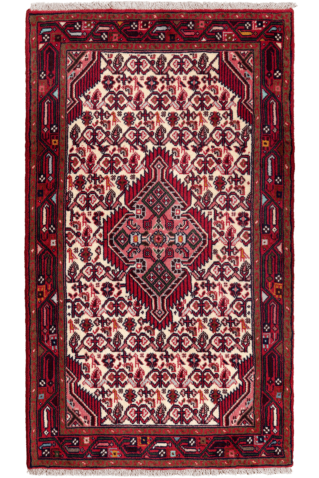 Assadabad — Hand-knotted, 82x144 cm, Beige, 100% Virgin Wool | Main view