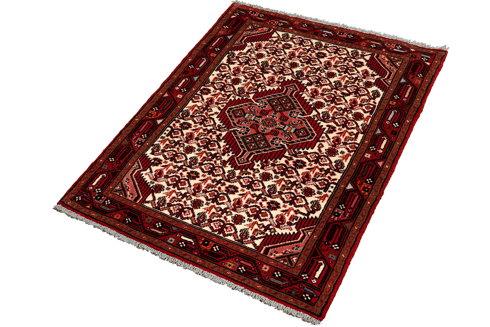 Assadabad — Hand-knotted, 82x144 cm, Beige, 100% Virgin Wool | View 5