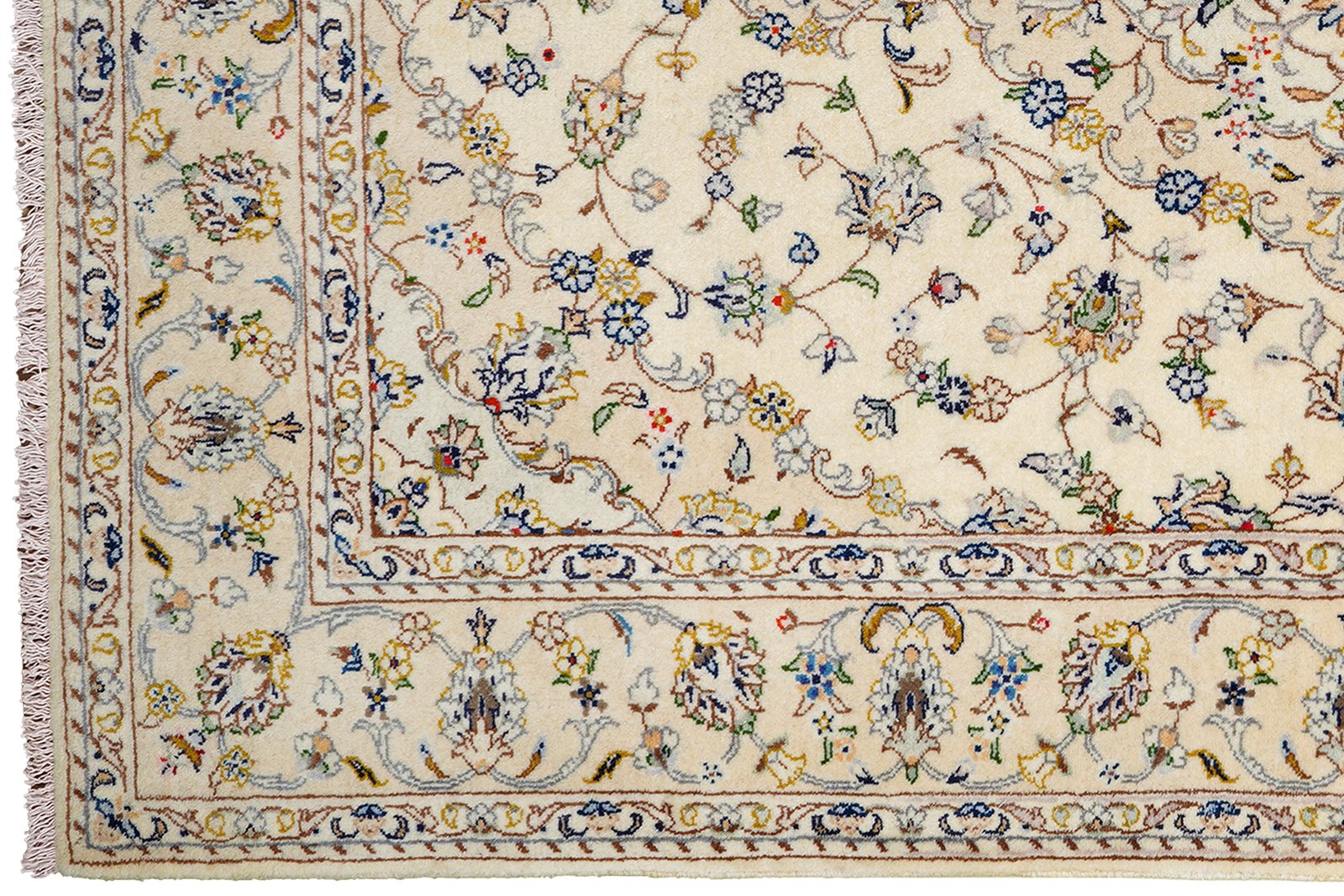 Kashan — Hand-knotted, 141x210 cm, Beige, 100% Virgin Wool | View 3