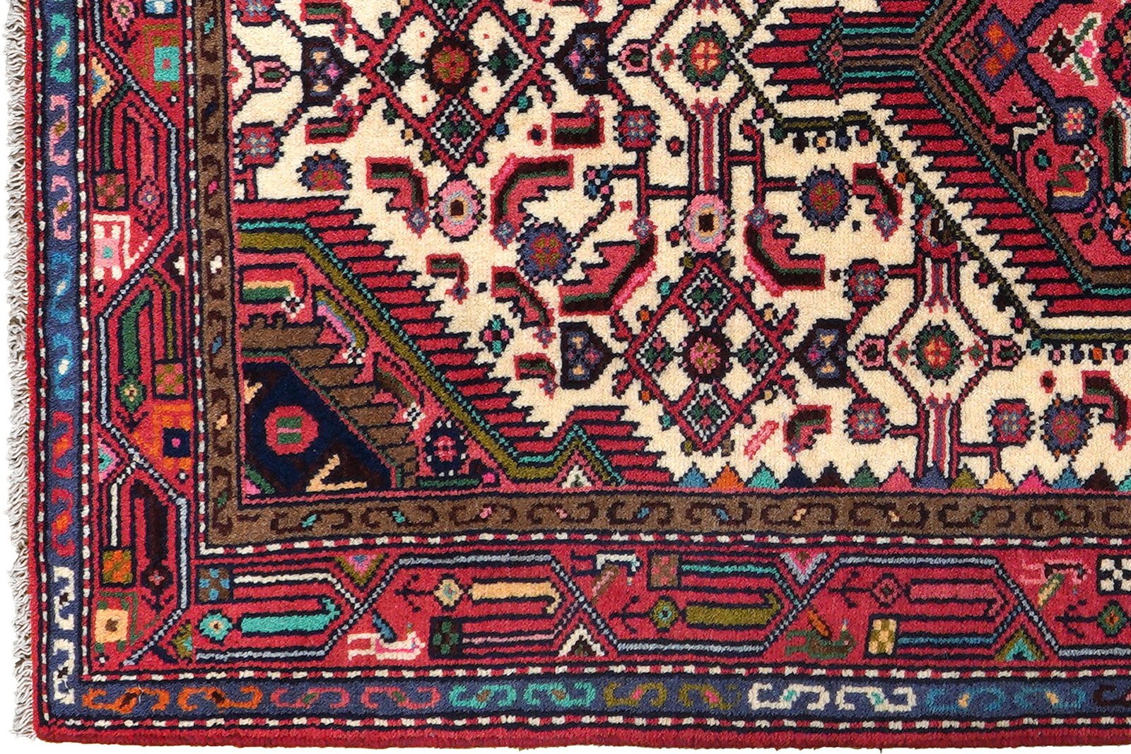 Assadabad — Hand-knotted, 79x128 cm, Beige, 100% Virgin Wool | View 3