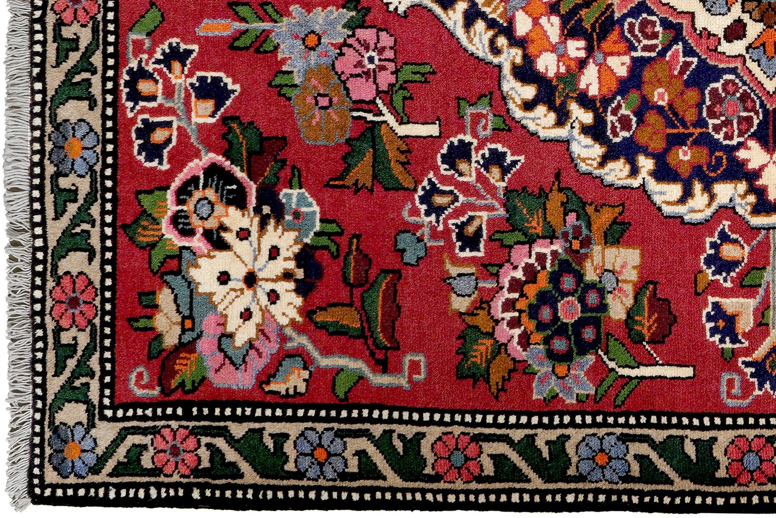 Saveh — Hand-knotted, 112x165 cm, Red, 100% Virgin Wool | View 3