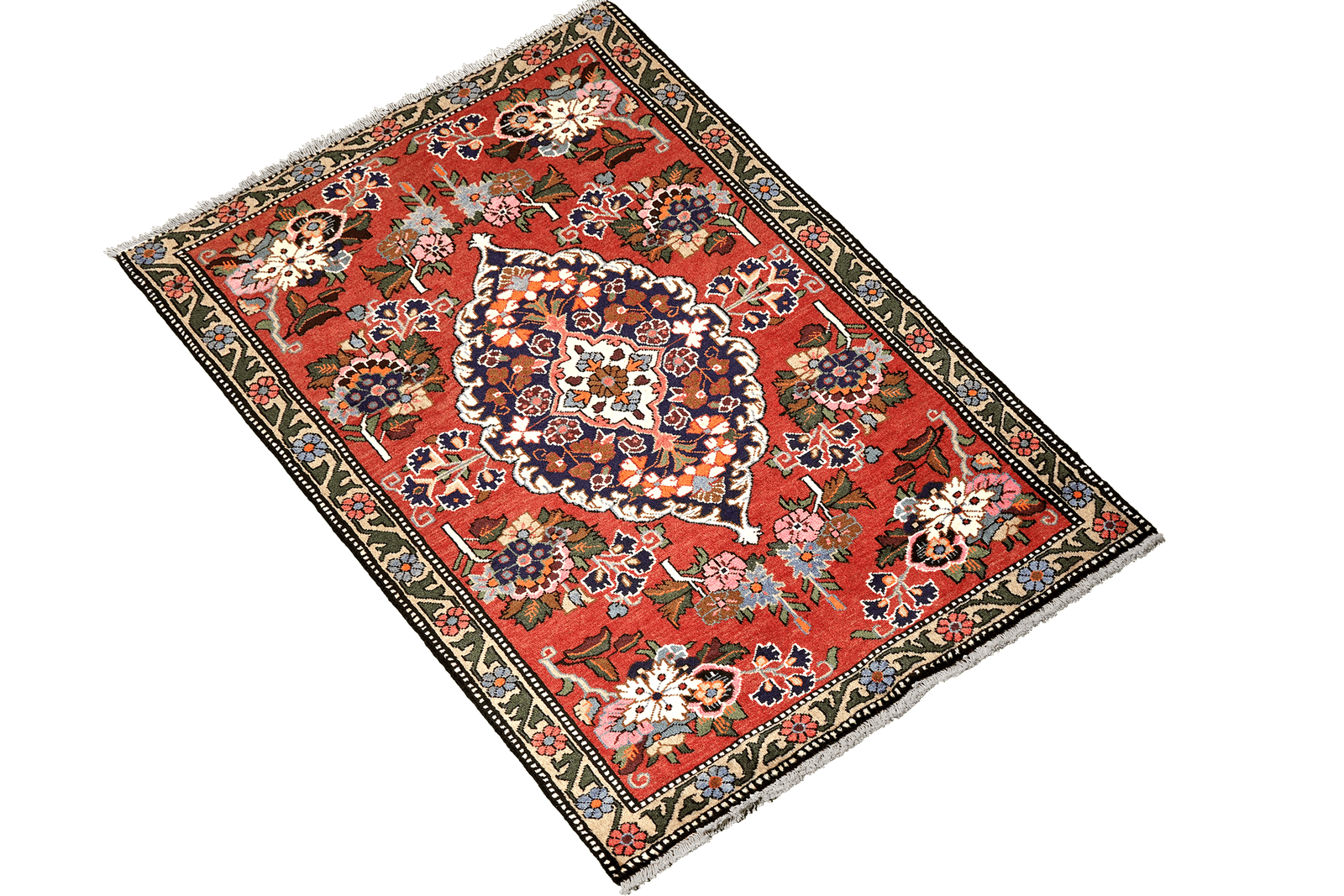 Saveh — Hand-knotted, 109x158 cm, Red, 100% Virgin Wool | View 4