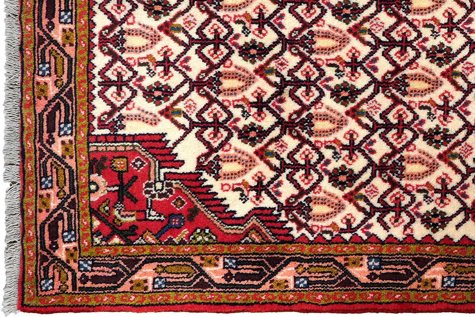 Assadabad — Hand-knotted, 75x195 cm, Beige, 100% Virgin Wool | View 3