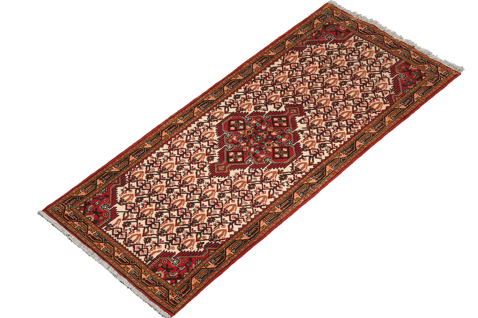 Assadabad — Hand-knotted, 75x195 cm, Beige, 100% Virgin Wool | View 5