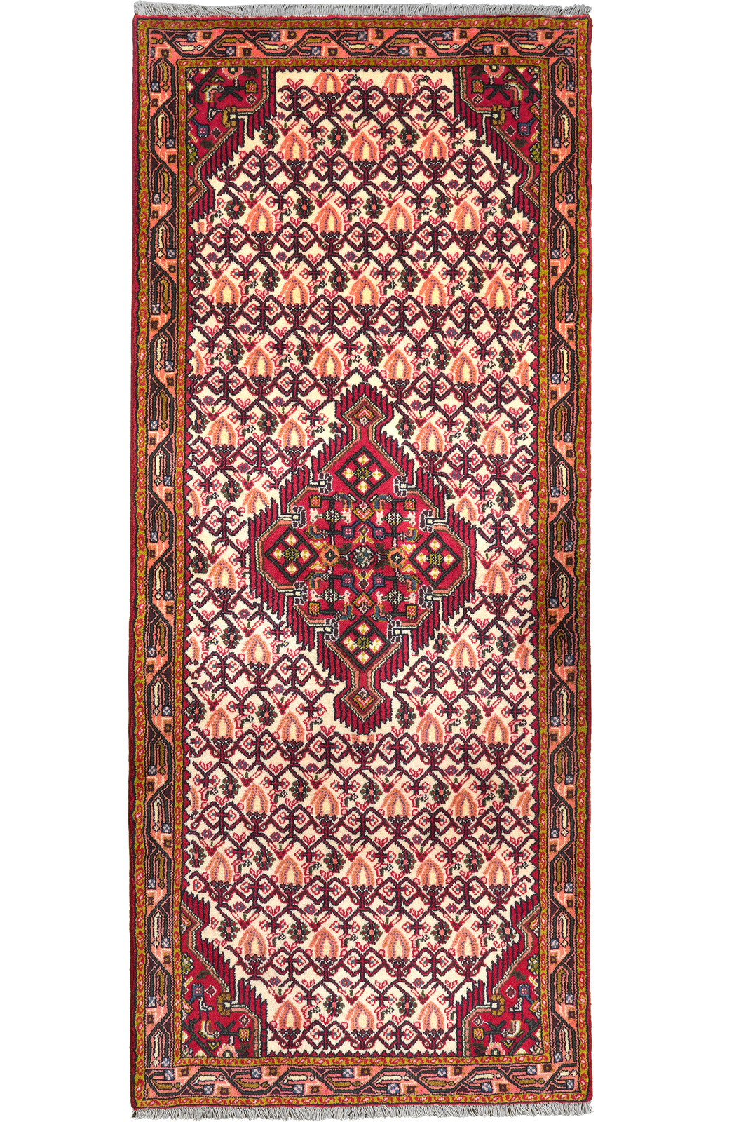 Assadabad — Hand-knotted, 81x195 cm, Multicolor, 100% Virgin Wool | Main view