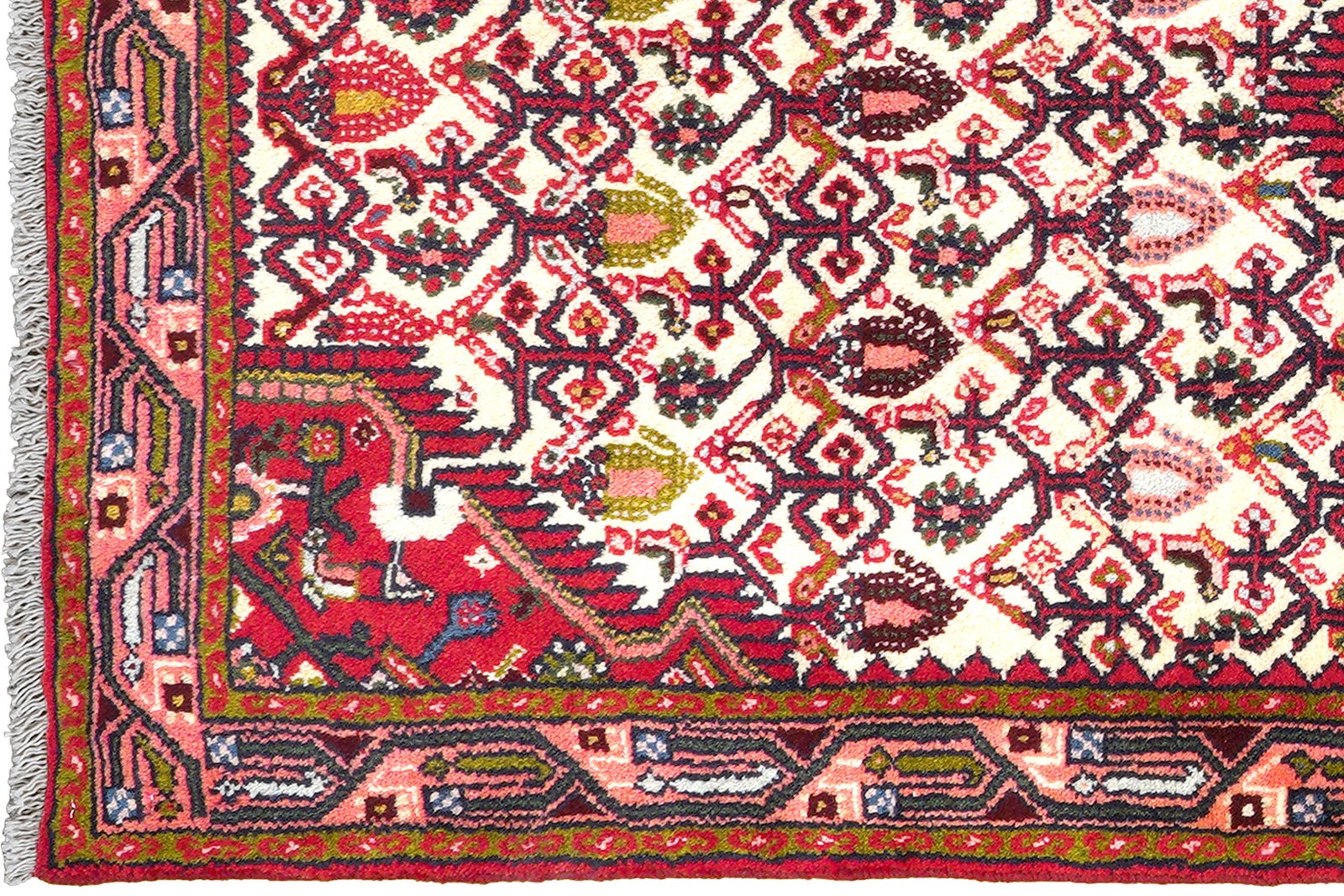 Assadabad — Hand-knotted, 80x192 cm, Beige, 100% Virgin Wool | View 3